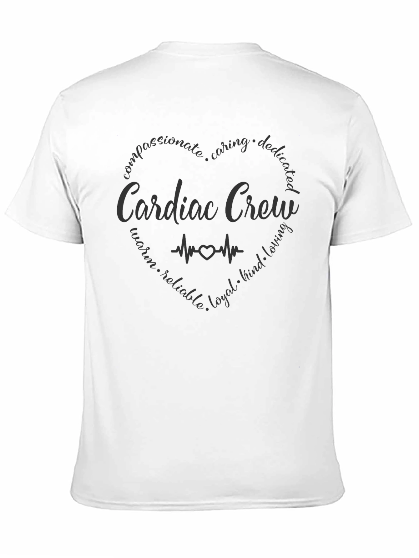 Cardiac Crew Graphic Tee - Caring Heart Design