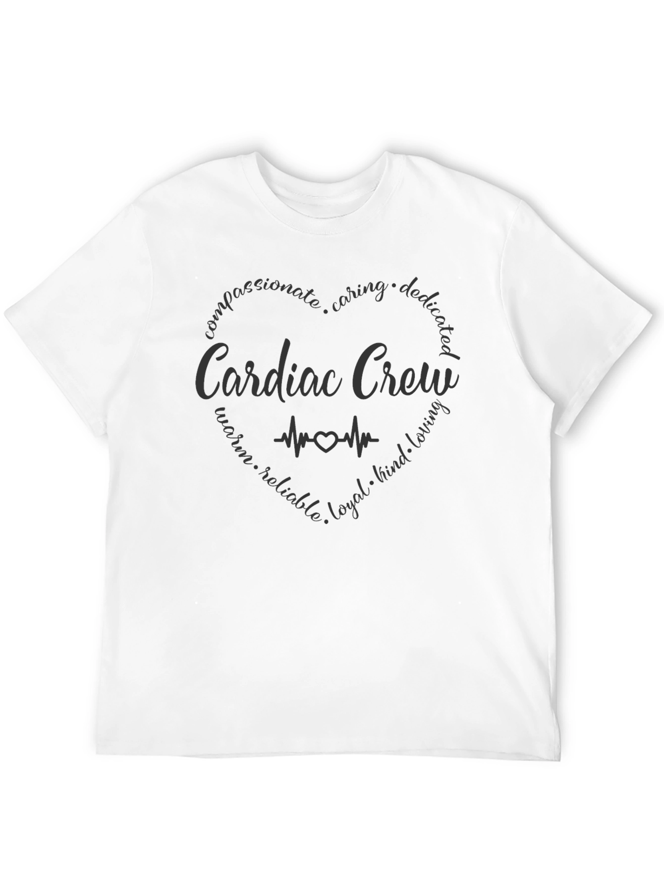 Cardiac Crew Graphic Tee - Caring Heart Design