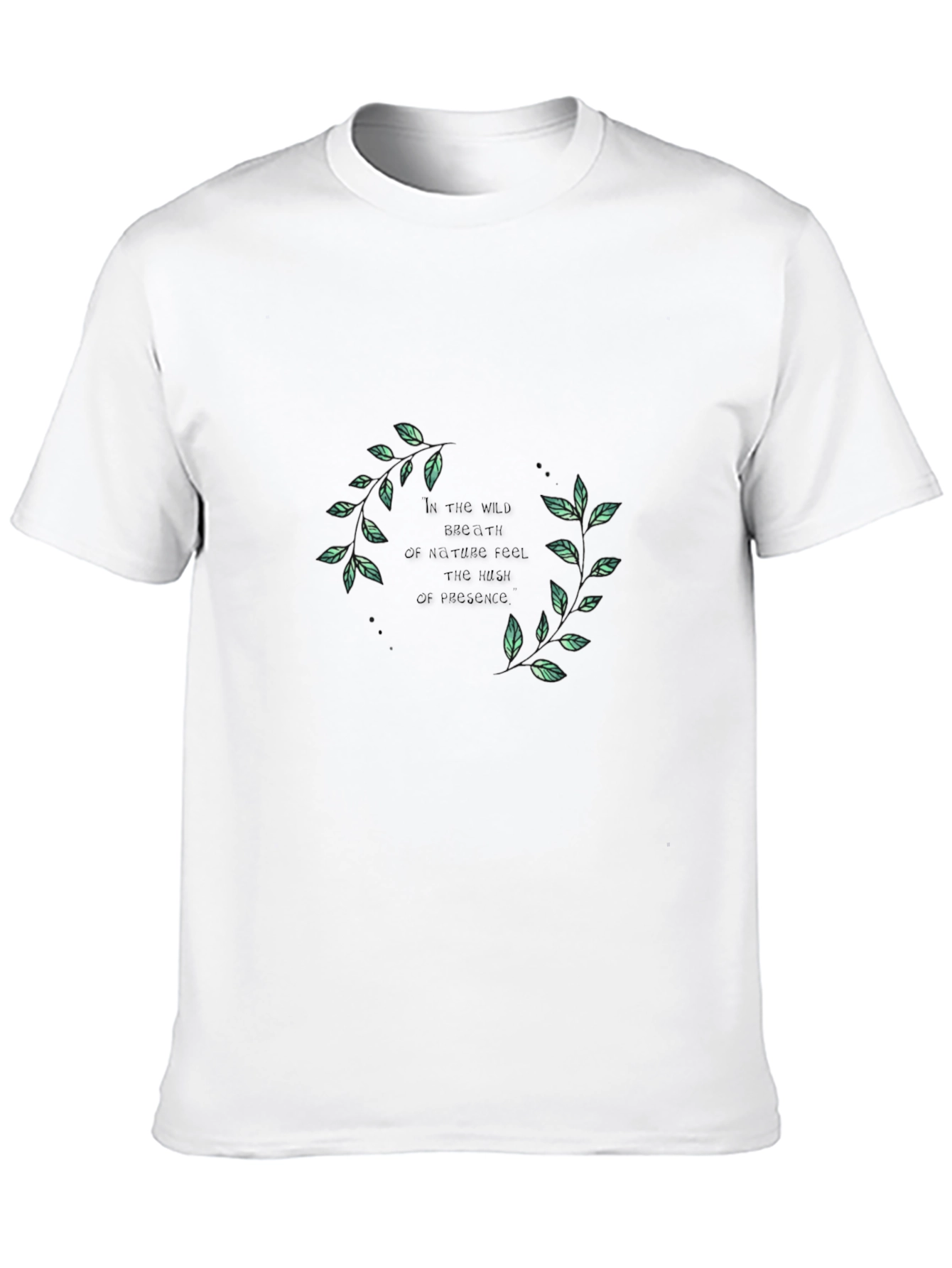 Nature Inspired Graphic Tee - Black