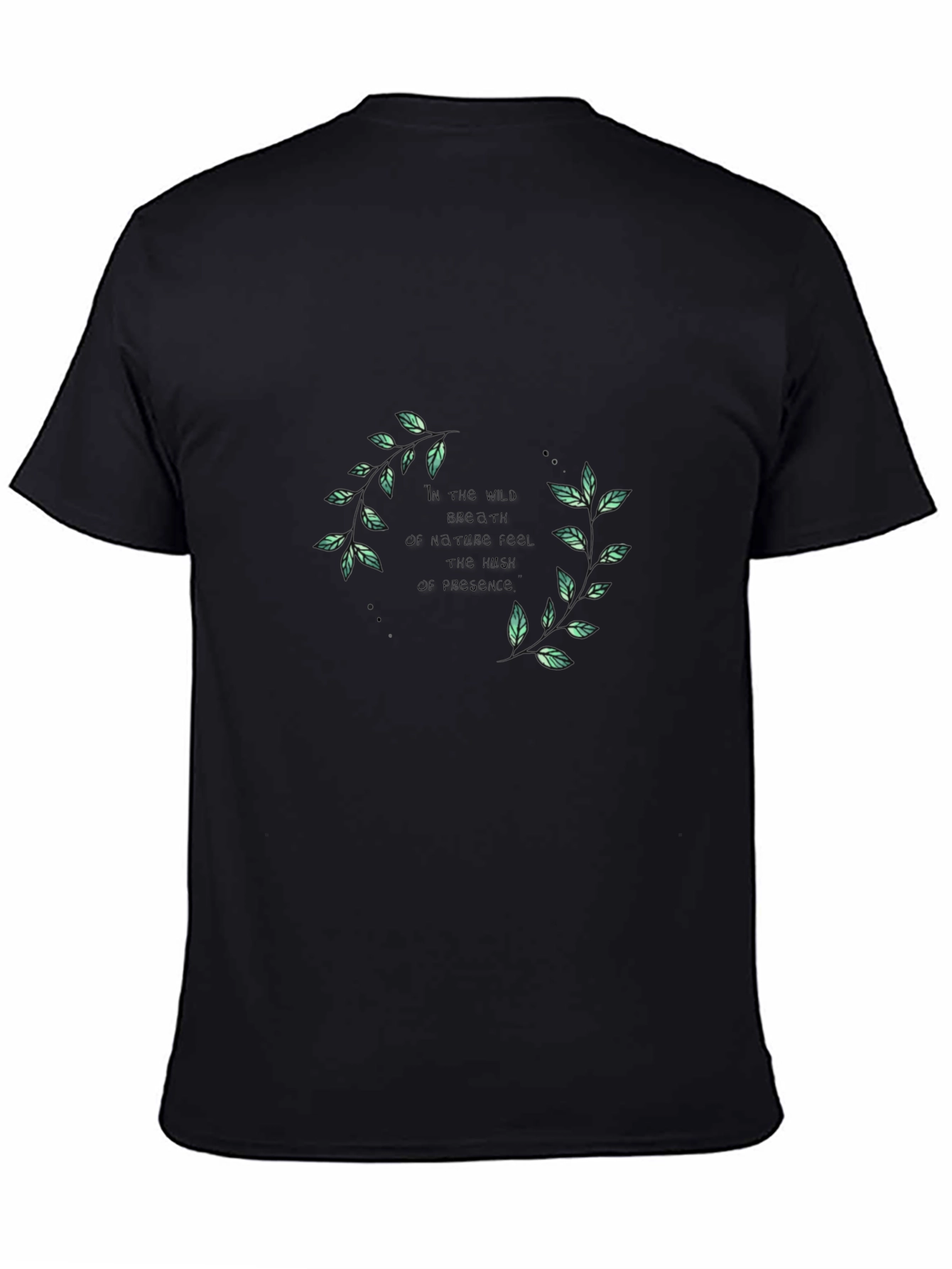 Nature Inspired Graphic Tee - Black