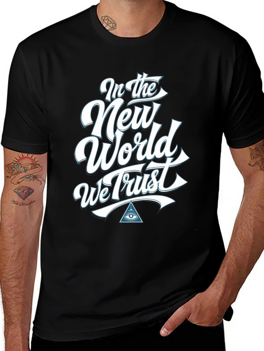 In the New World We Trust Graphic Tee - Black