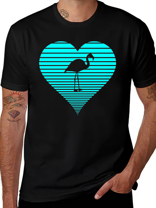 Flamingo Heart Graphic Tee