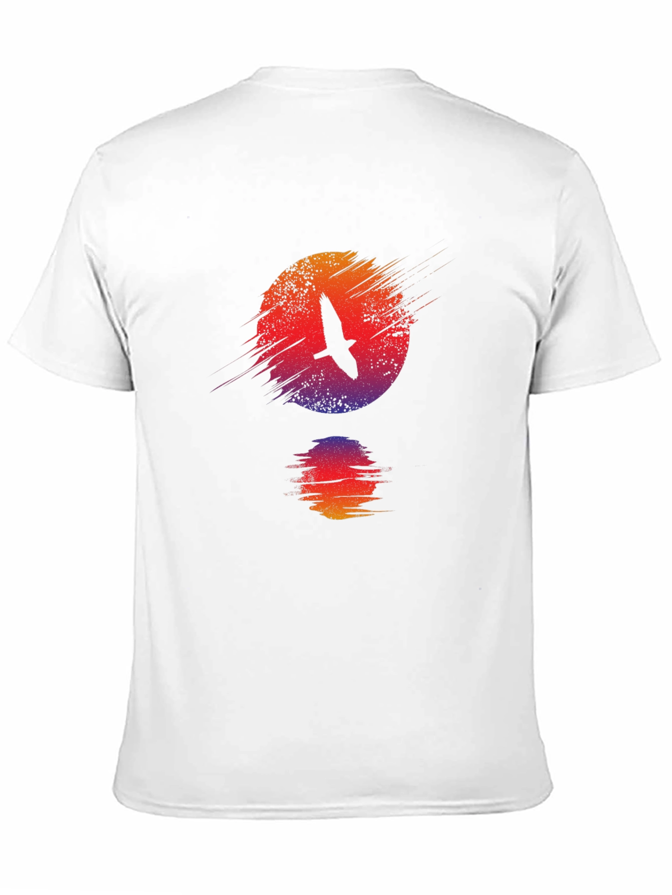 Sunset Bird Graphic Black T-Shirt