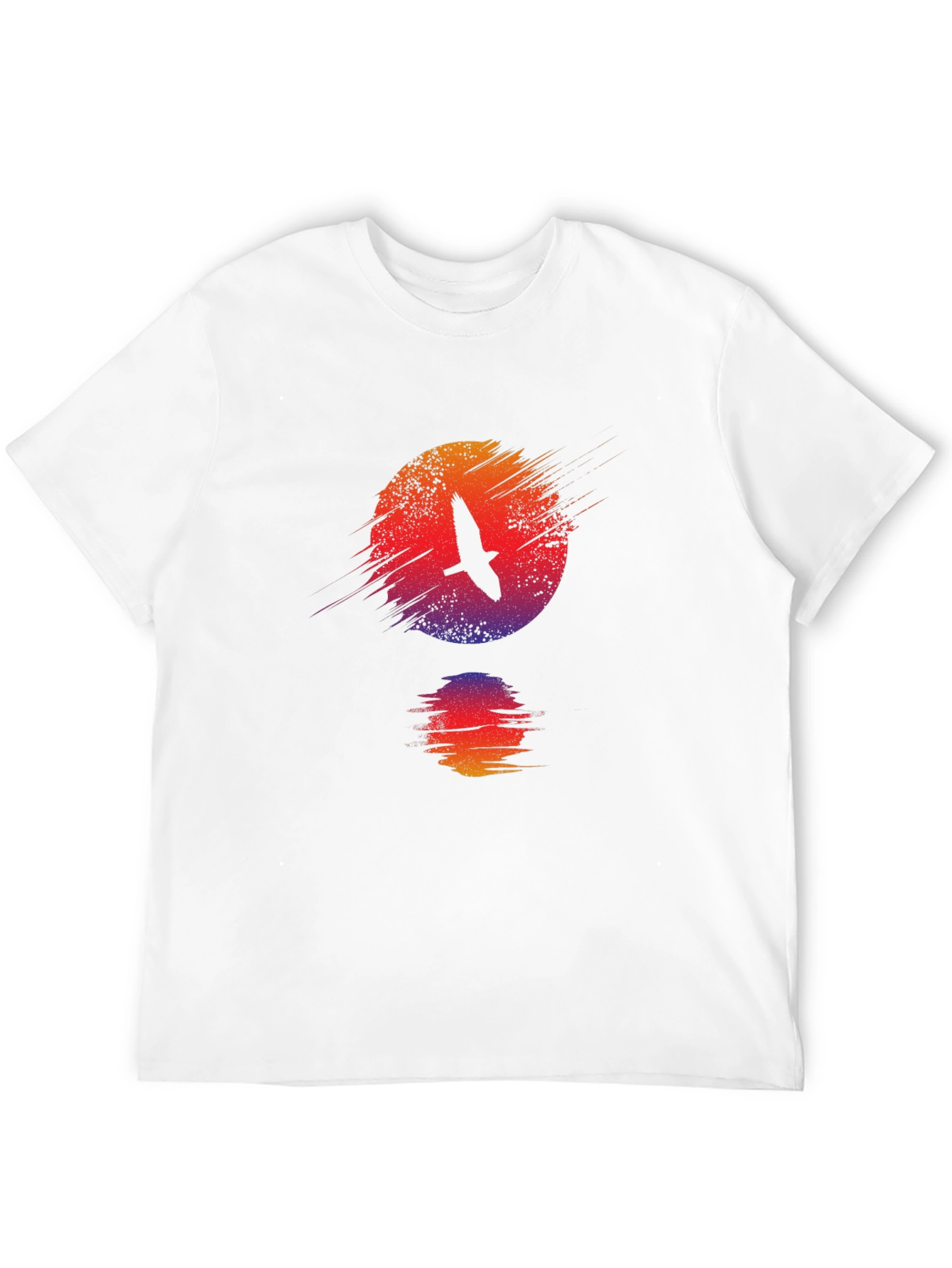 Sunset Bird Graphic Black T-Shirt