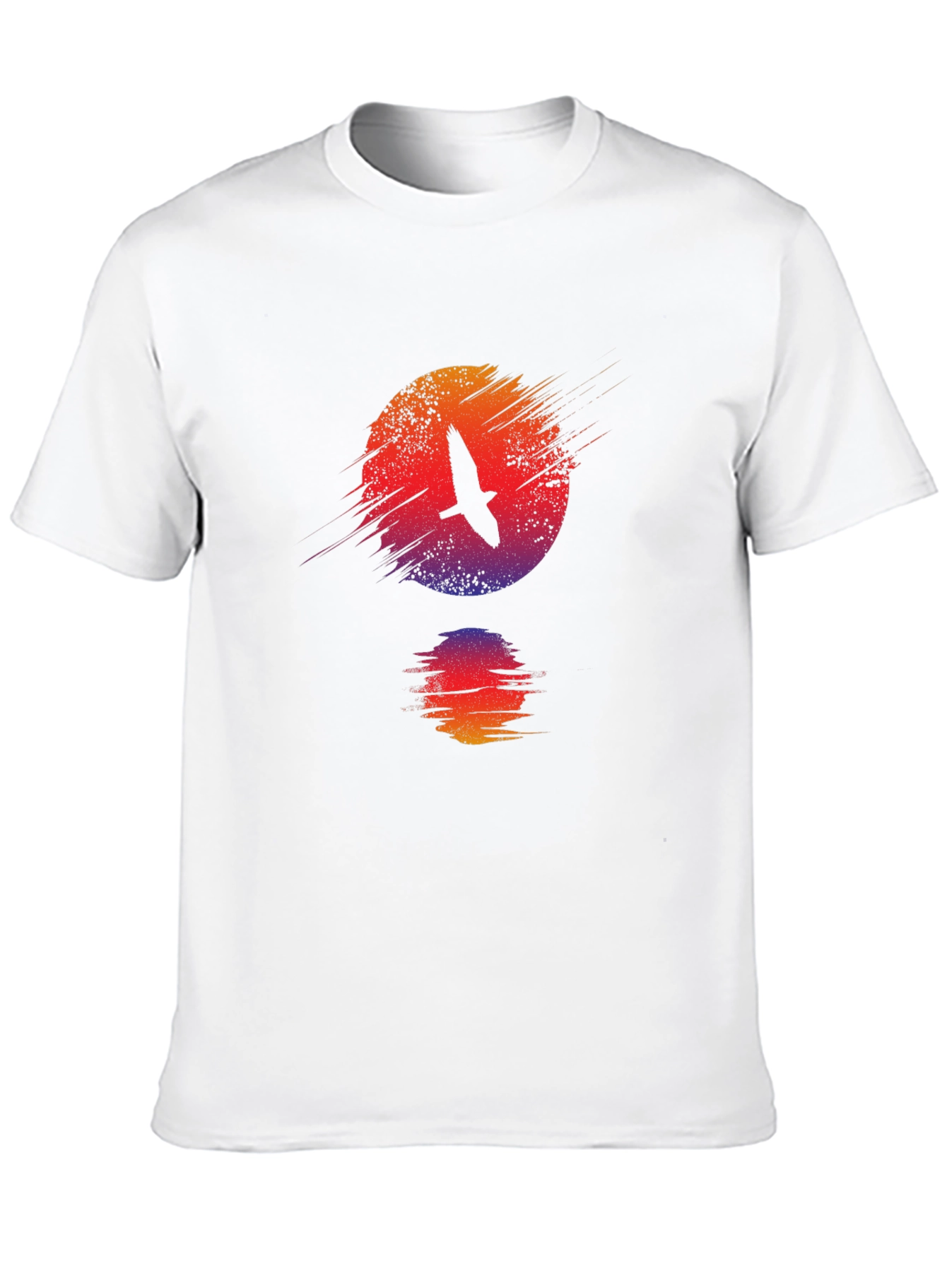 Sunset Bird Graphic Black T-Shirt