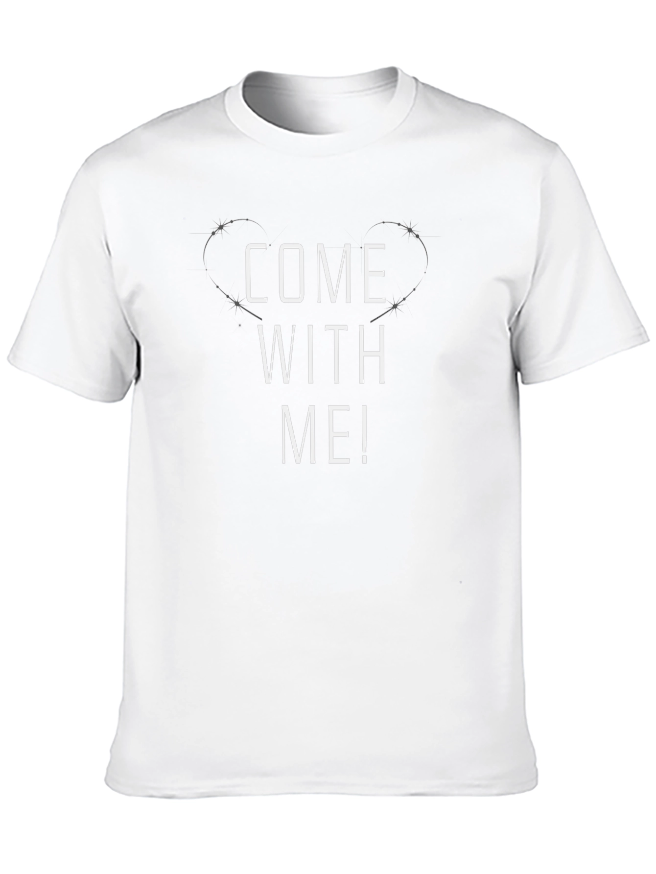 Come With Me! Graphic Tee - Black Cotton T-Shirt