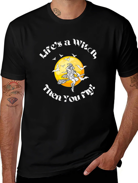 Lifes a Witch Halloween Graphic Tee