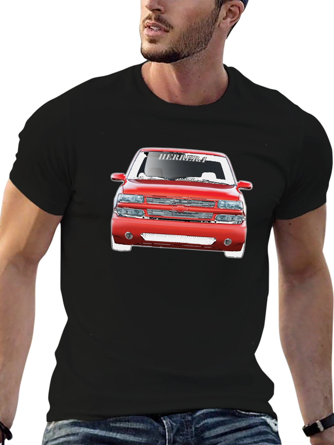 Red Truck Graphic Tee - Cool Car Shirt