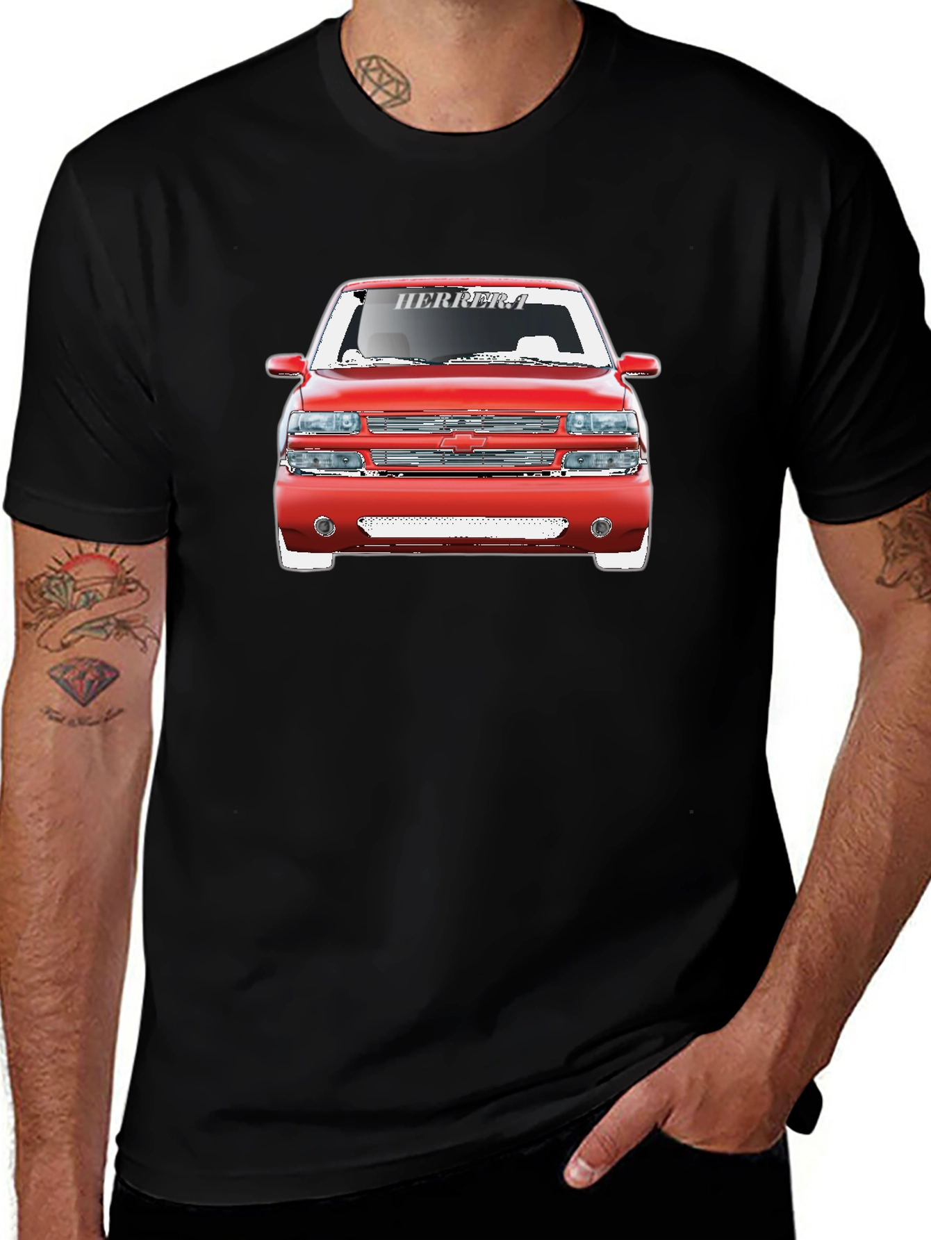 Red Truck Graphic Tee - Cool Car Shirt