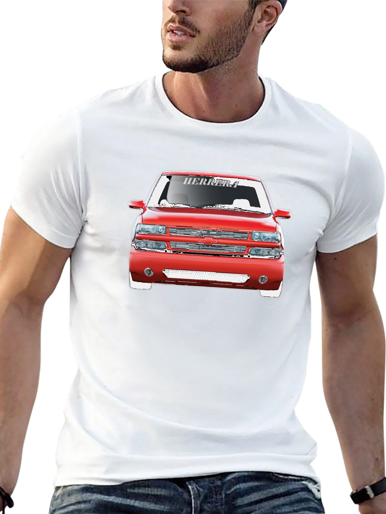 Red Truck Graphic Tee - Cool Car Shirt