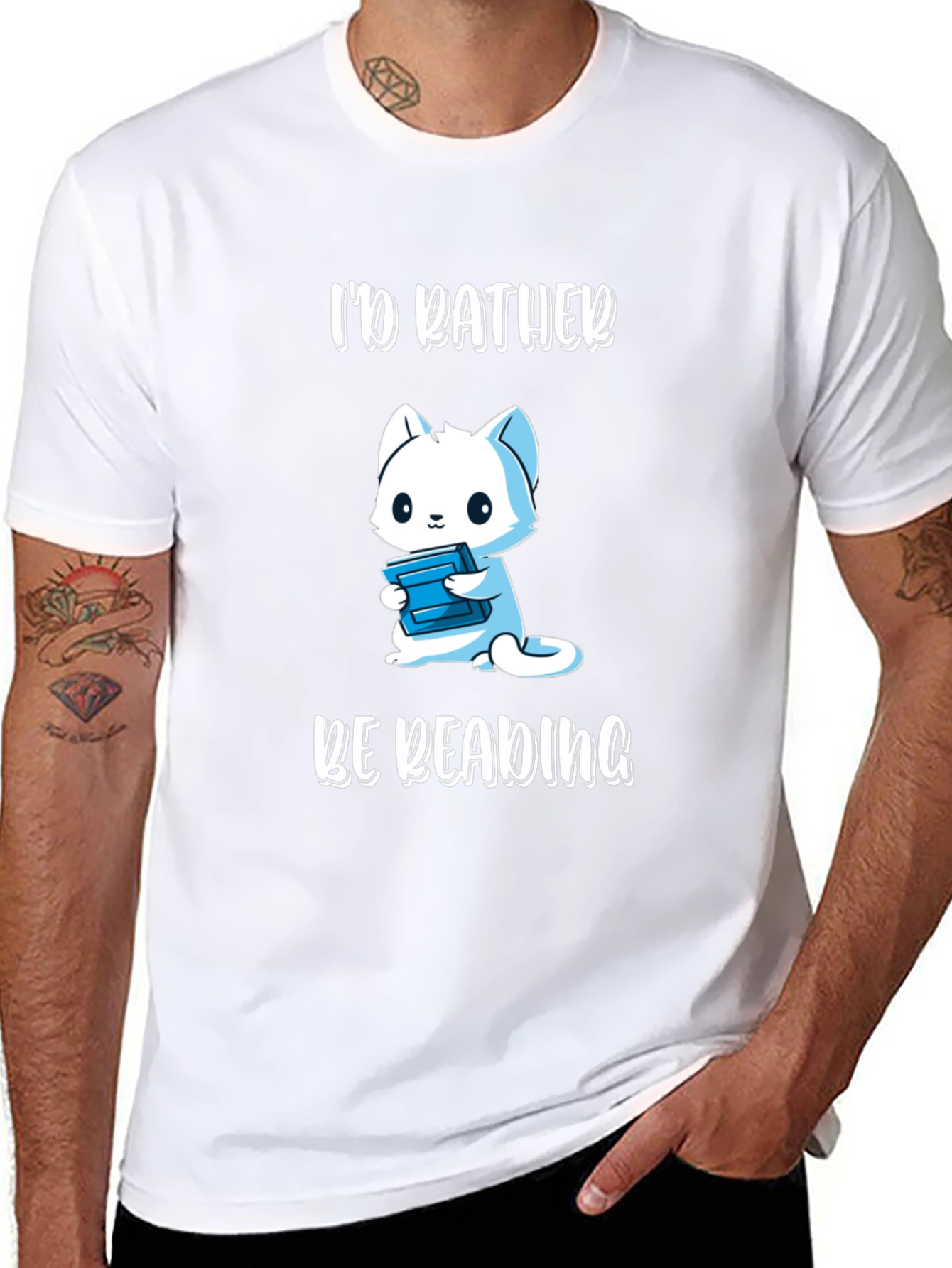 Id Rather Be Reading - Cat T-Shirt