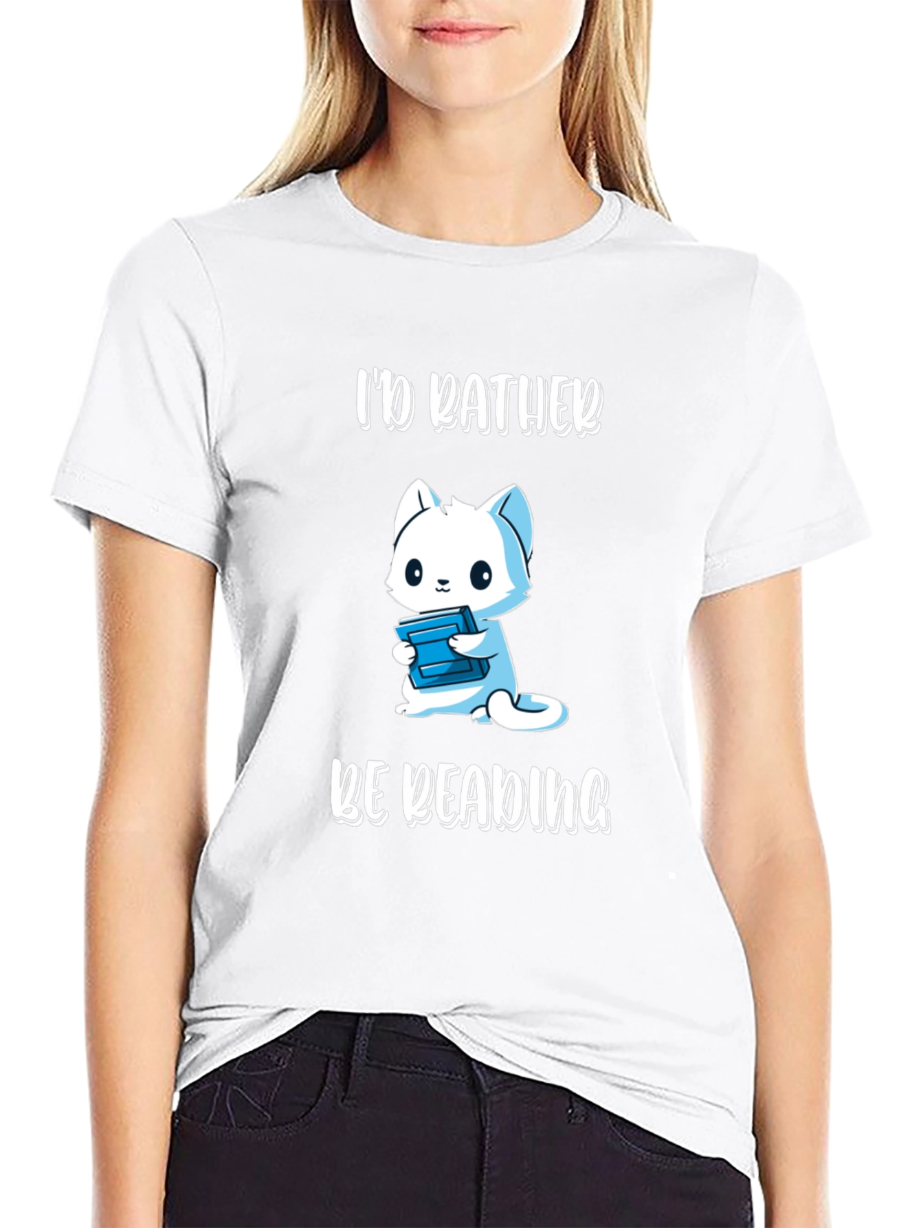 Id Rather Be Reading - Cat T-Shirt