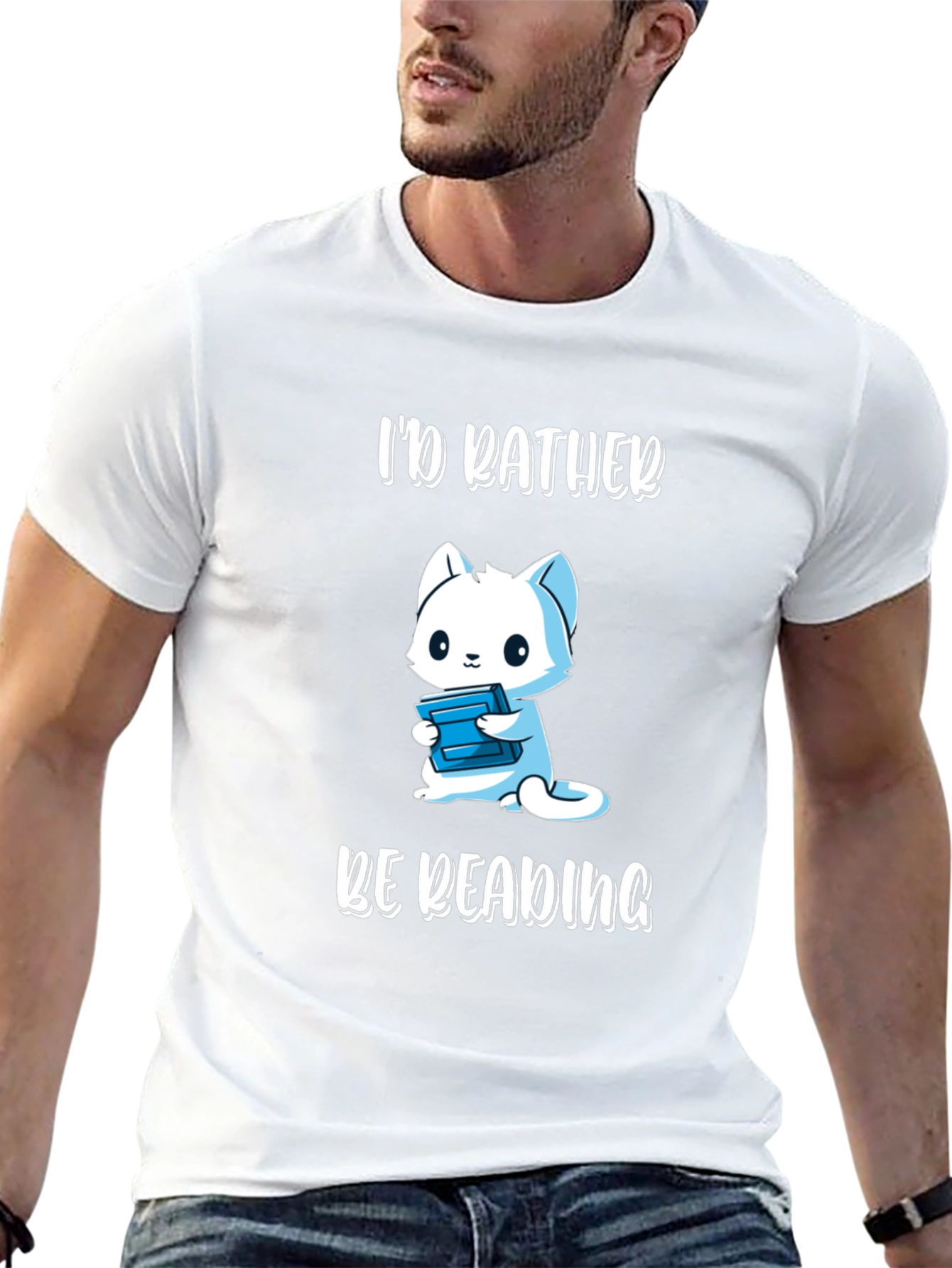 Id Rather Be Reading - Cat T-Shirt