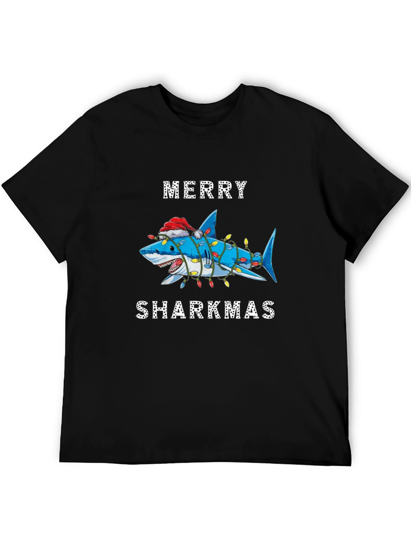Merry Sharkmas Graphic T-Shirt - Holiday Shark Tee