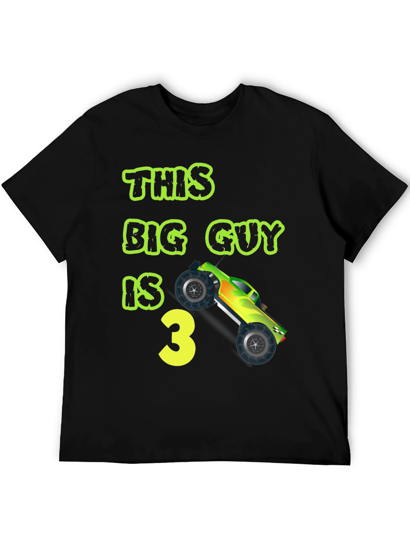 Big Guy 3rd Birthday Monster Truck T-Shirt