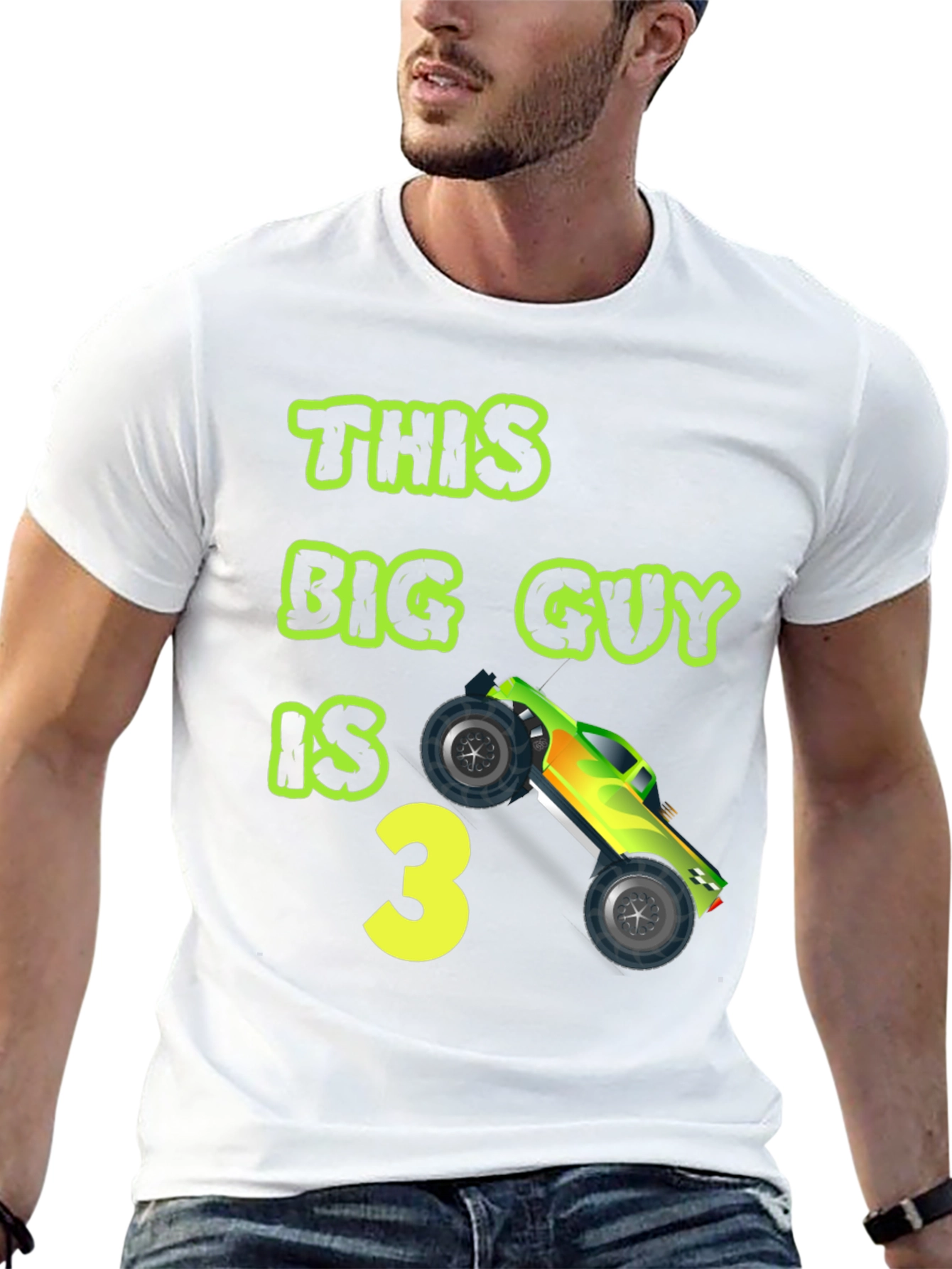 Big Guy 3rd Birthday Monster Truck T-Shirt