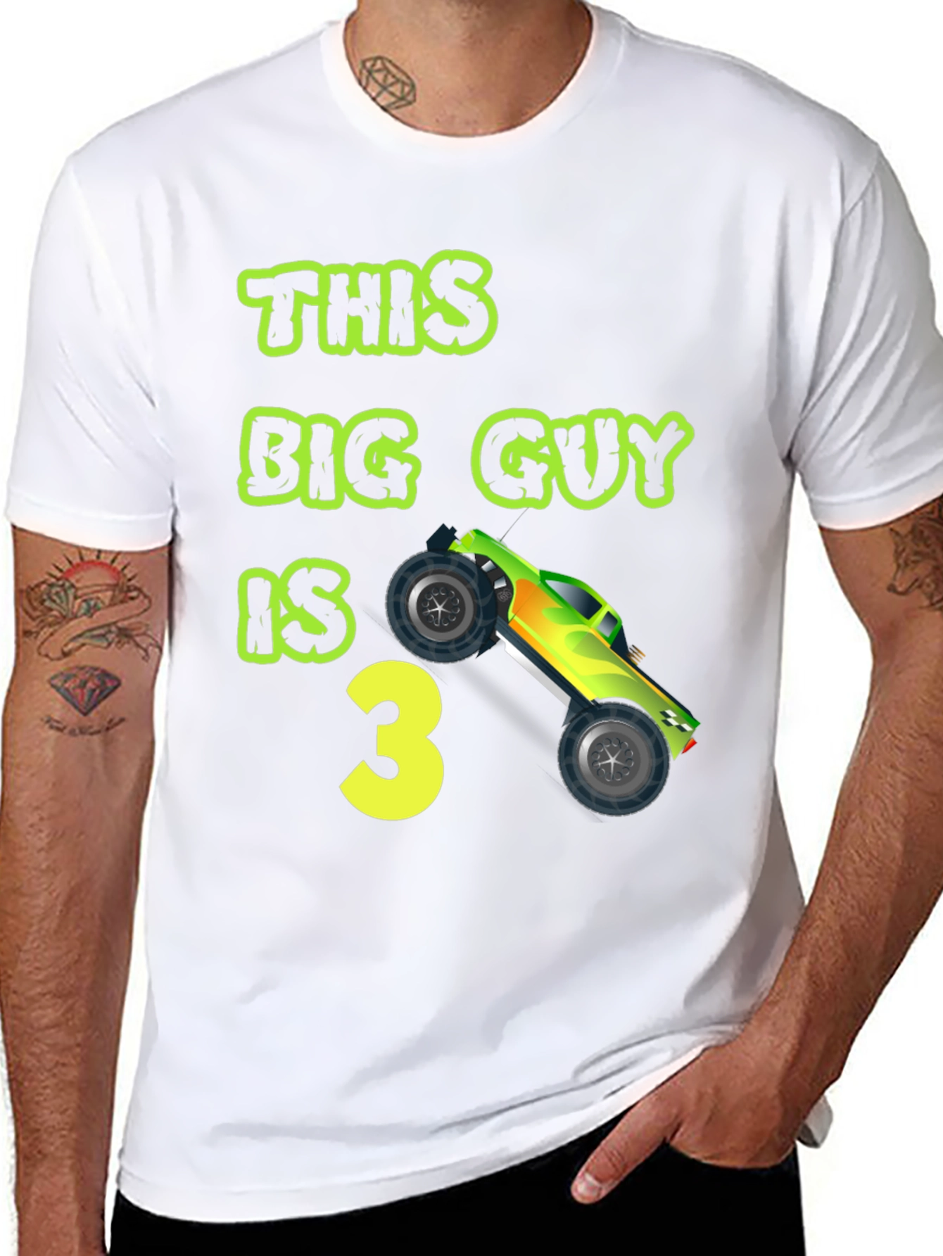 Big Guy 3rd Birthday Monster Truck T-Shirt