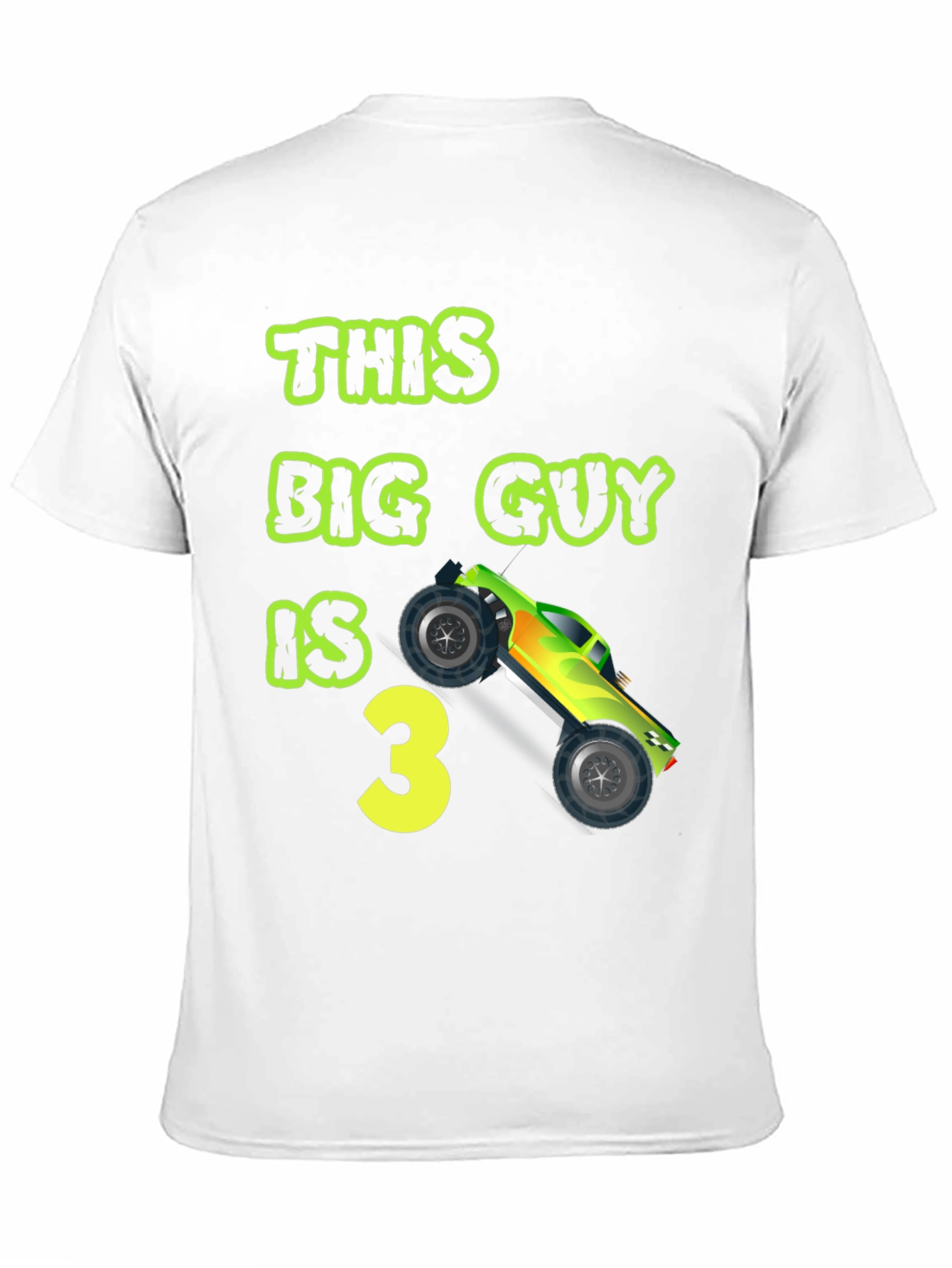 Big Guy 3rd Birthday Monster Truck T-Shirt