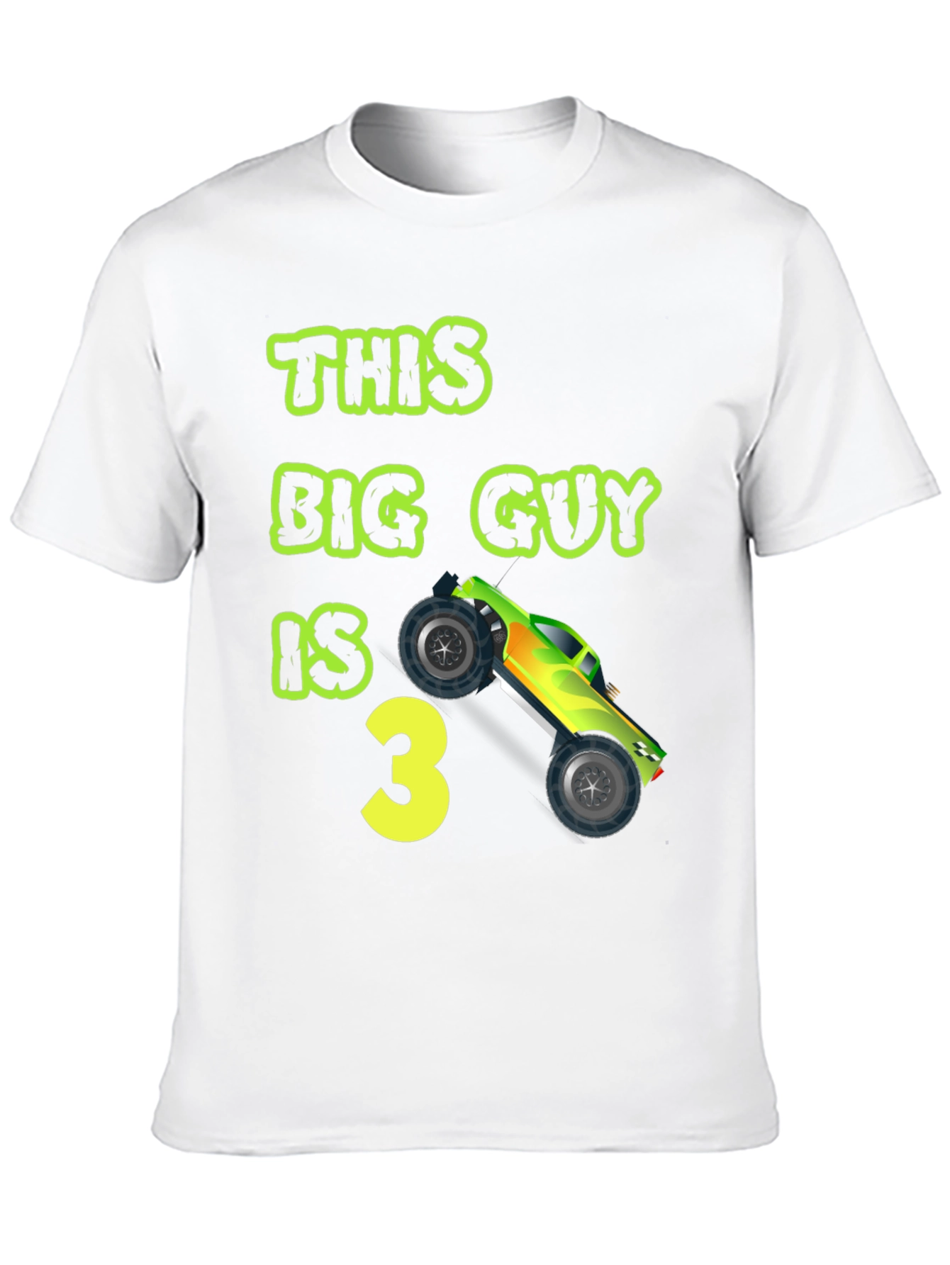 Big Guy 3rd Birthday Monster Truck T-Shirt