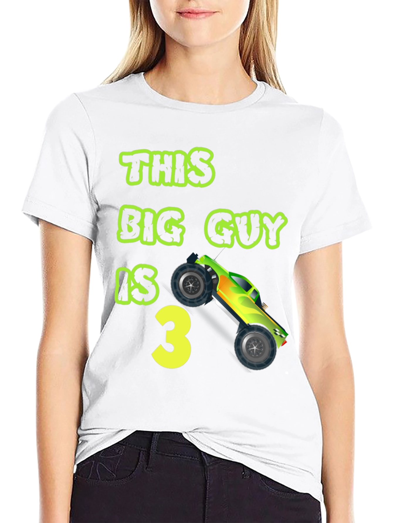 Big Guy 3rd Birthday Monster Truck T-Shirt