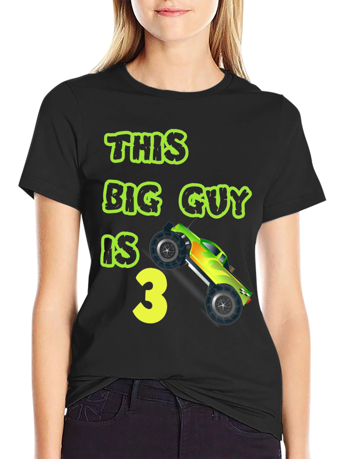 Big Guy 3rd Birthday Monster Truck T-Shirt