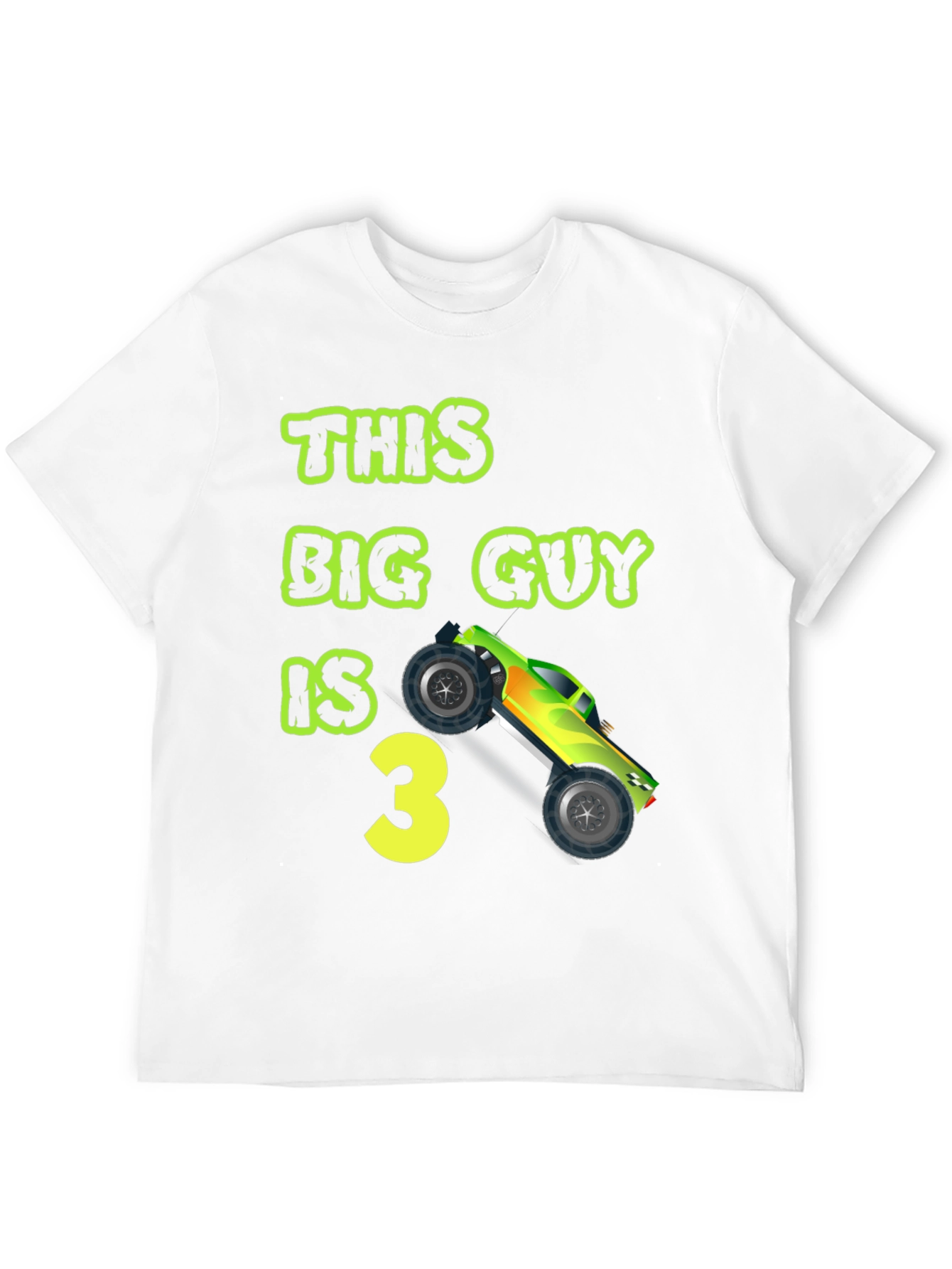 Big Guy 3rd Birthday Monster Truck T-Shirt