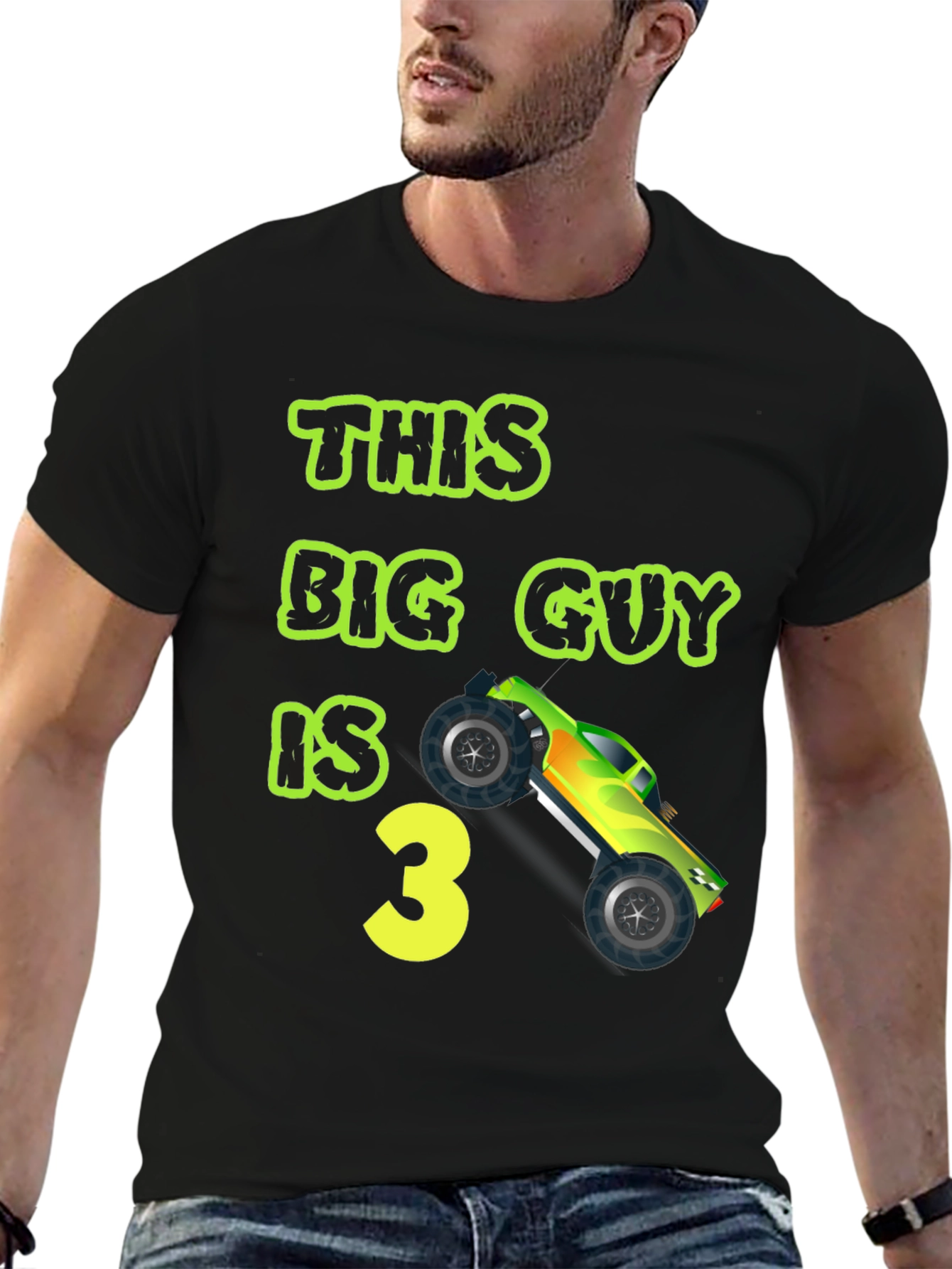 Big Guy 3rd Birthday Monster Truck T-Shirt