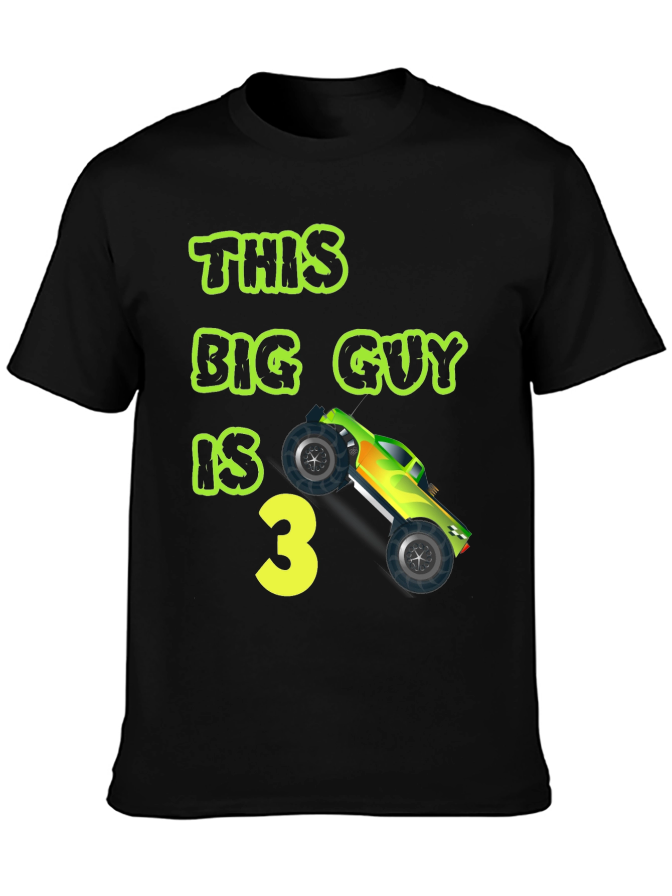 Big Guy 3rd Birthday Monster Truck T-Shirt