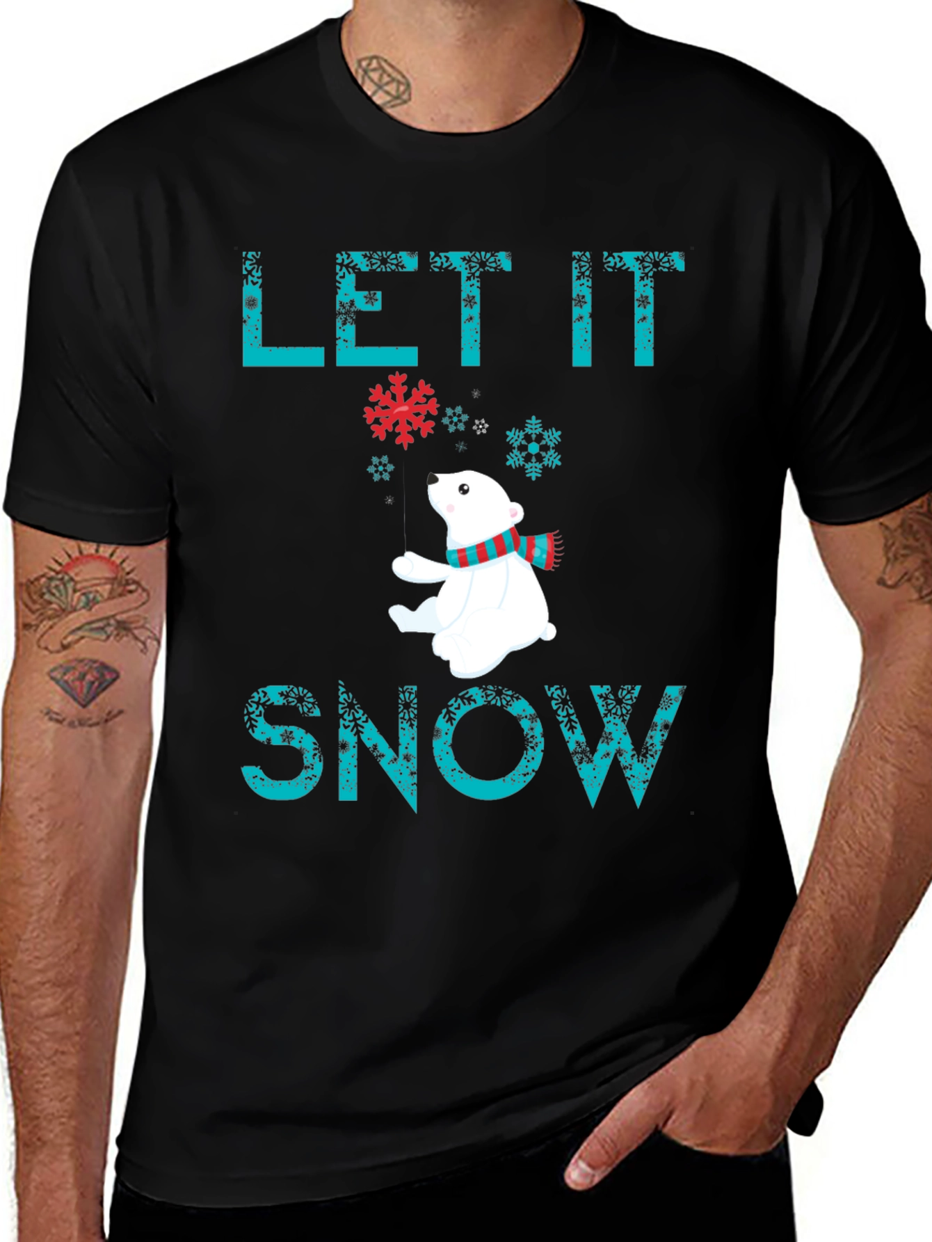 Let It Snow Polar Bear Graphic Tee