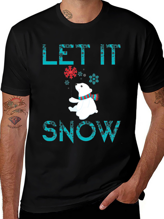 Let It Snow Polar Bear Graphic Tee