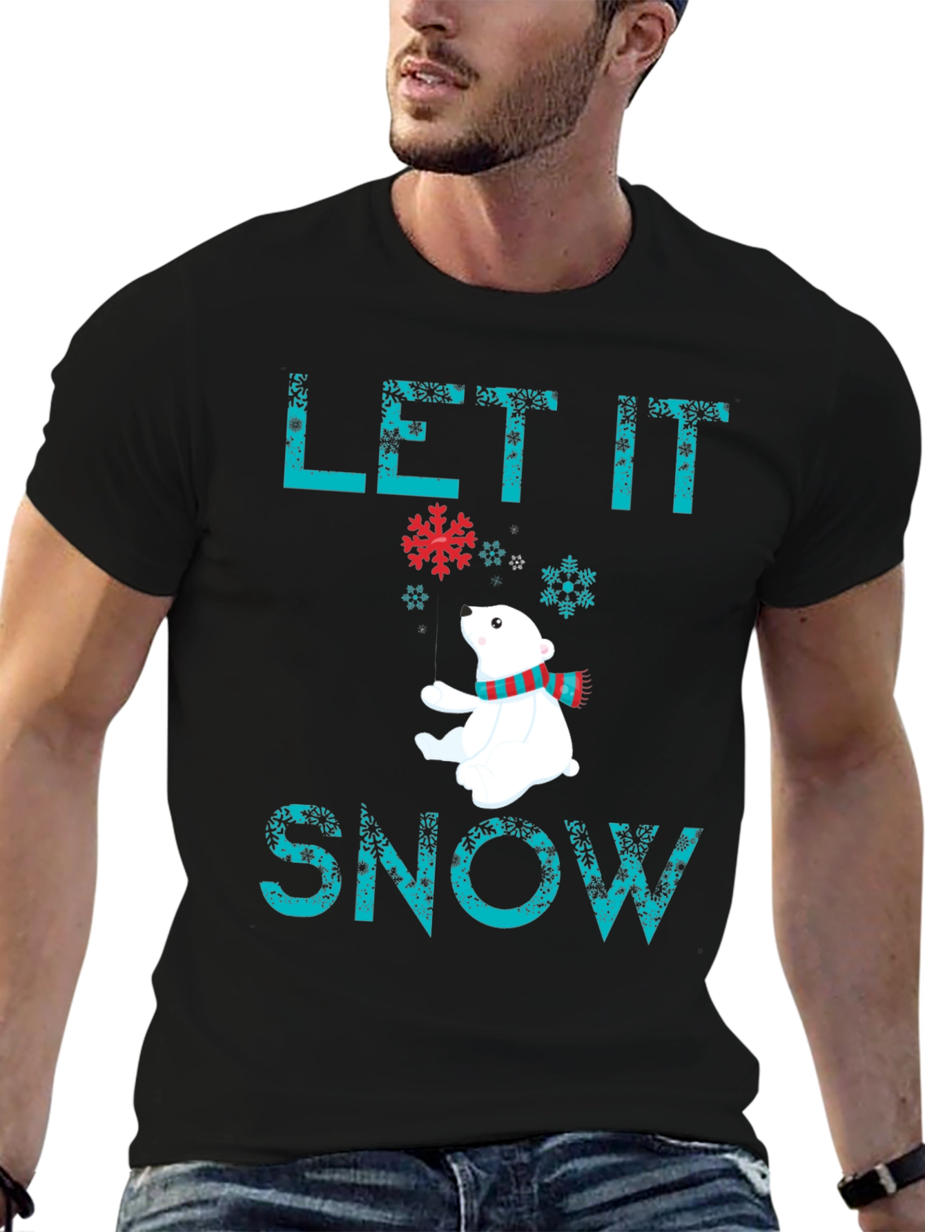 Let It Snow Polar Bear Graphic Tee