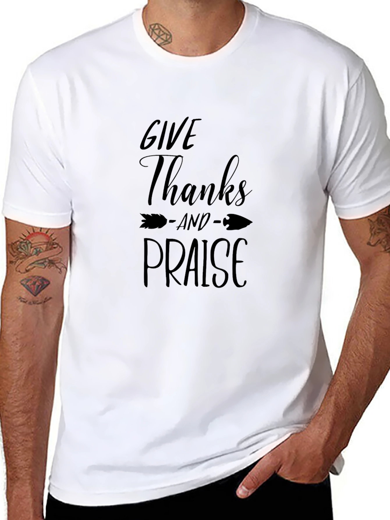 Give Thanks & Praise Black T-Shirt