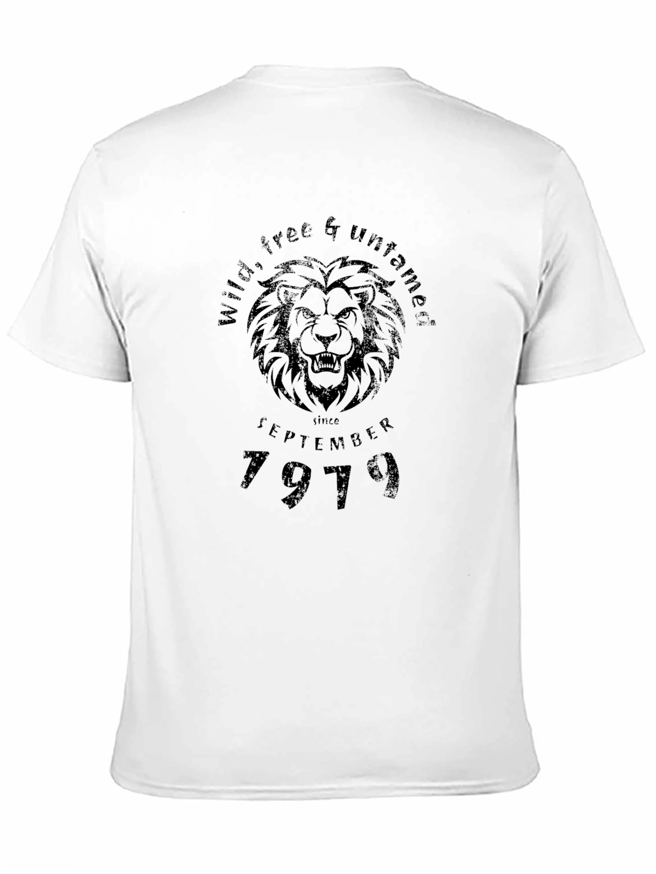 Wild & Untamed Lion Black T-Shirt - September 1979