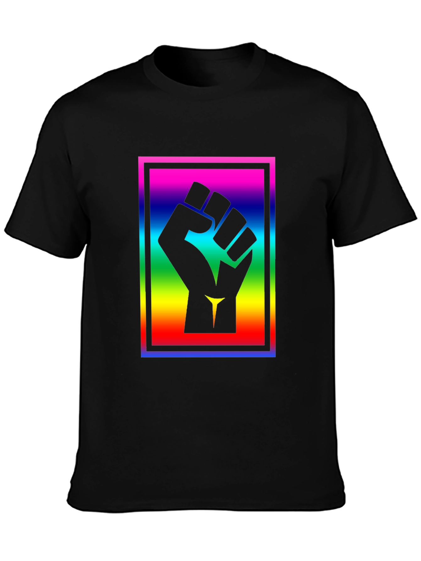 Raised Fist Graphic Tee - Equality Rainbow