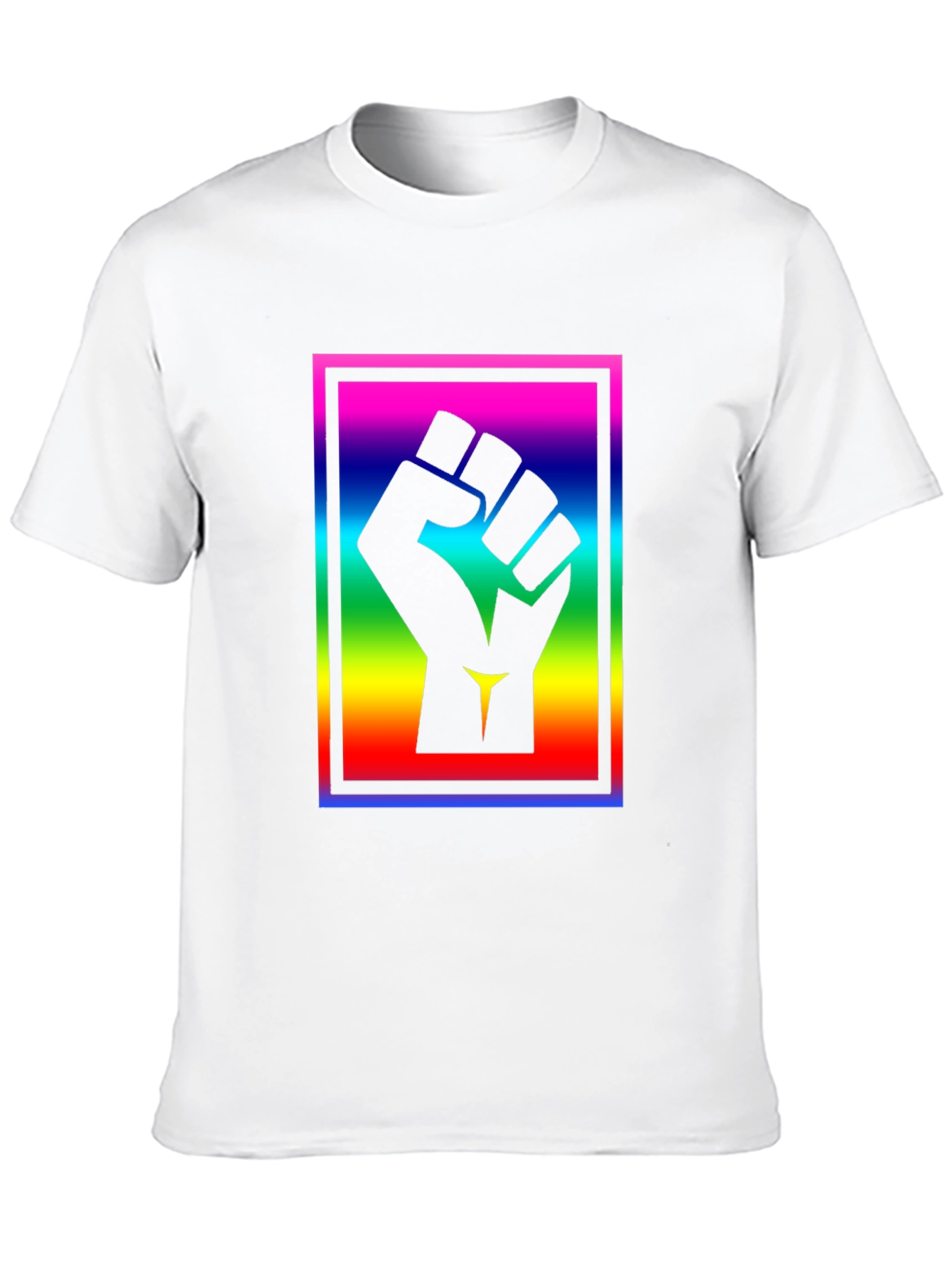 Raised Fist Graphic Tee - Equality Rainbow