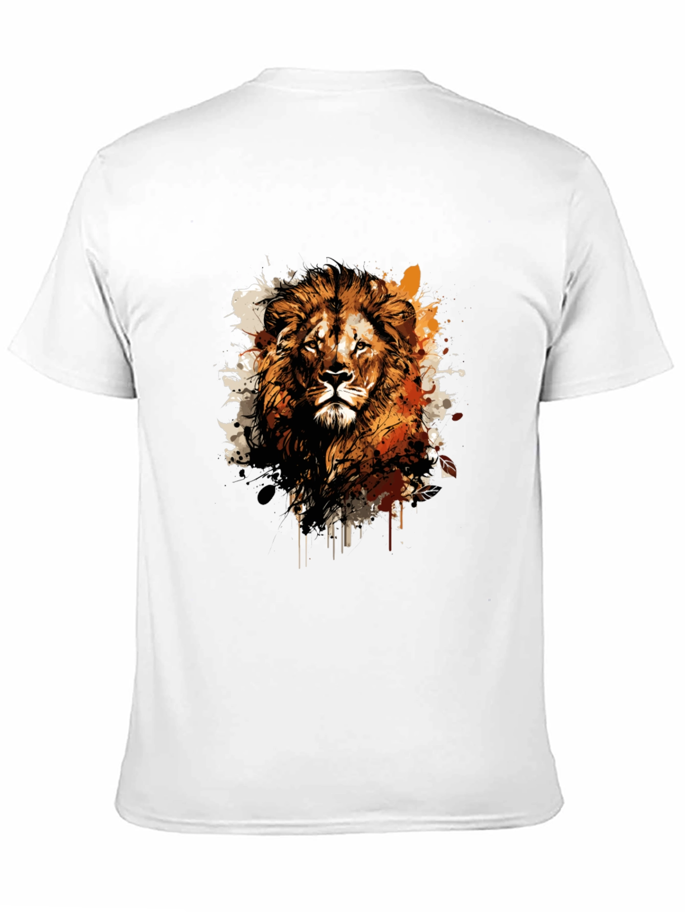 Lion Graphic Print Black T-Shirt