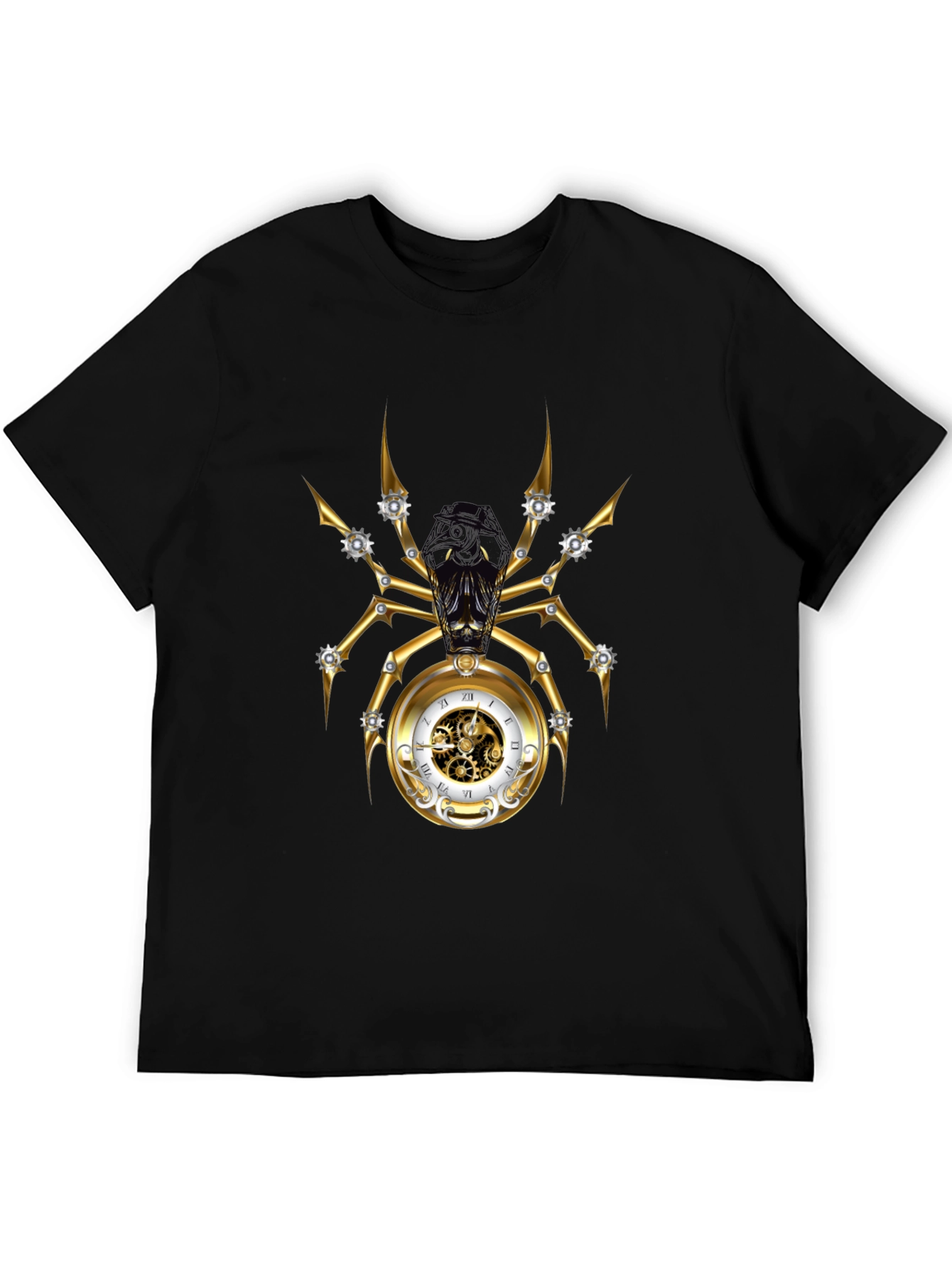 Steampunk Spider Clockwork Graphic T-Shirt