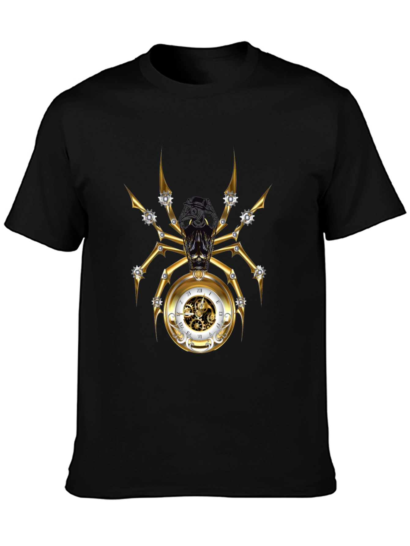 Steampunk Spider Clockwork Graphic T-Shirt