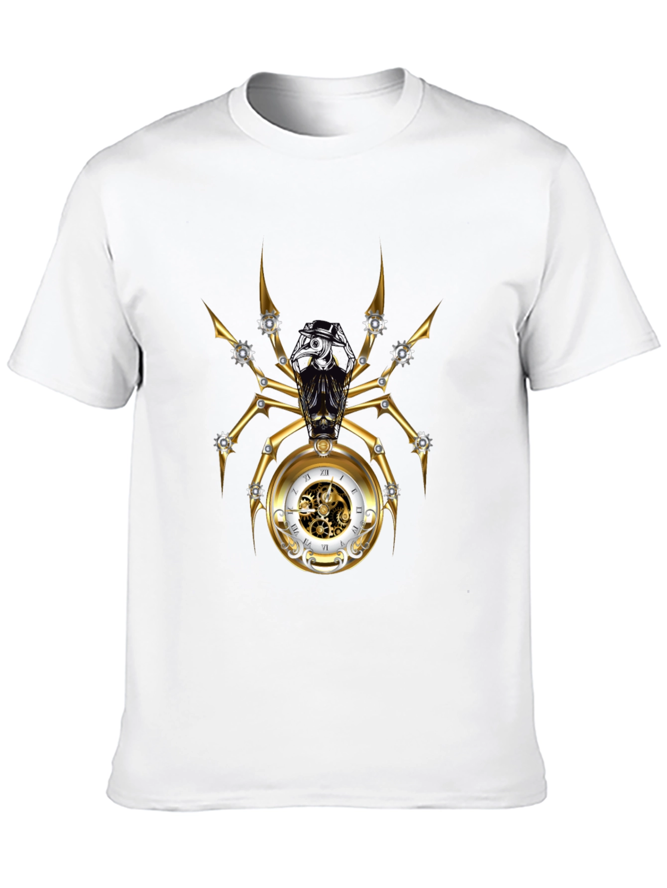 Steampunk Spider Clockwork Graphic T-Shirt