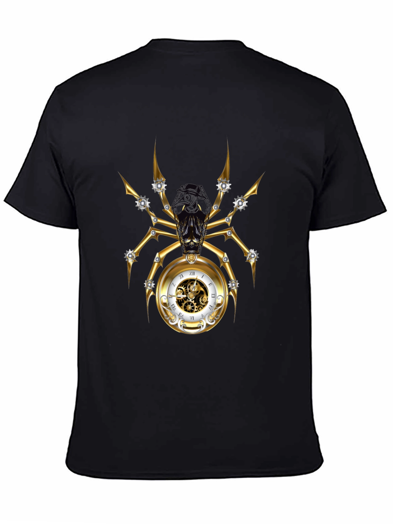 Steampunk Spider Clockwork Graphic T-Shirt