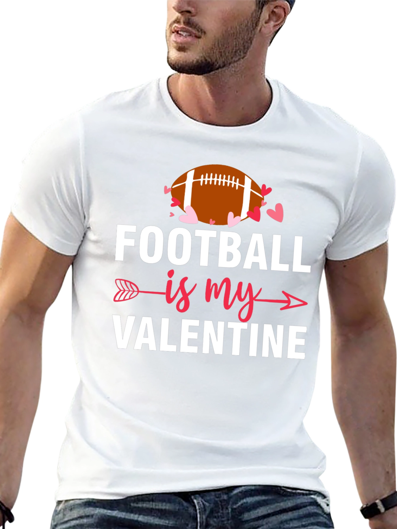 Football Is My Valentine T-Shirt - Unisex