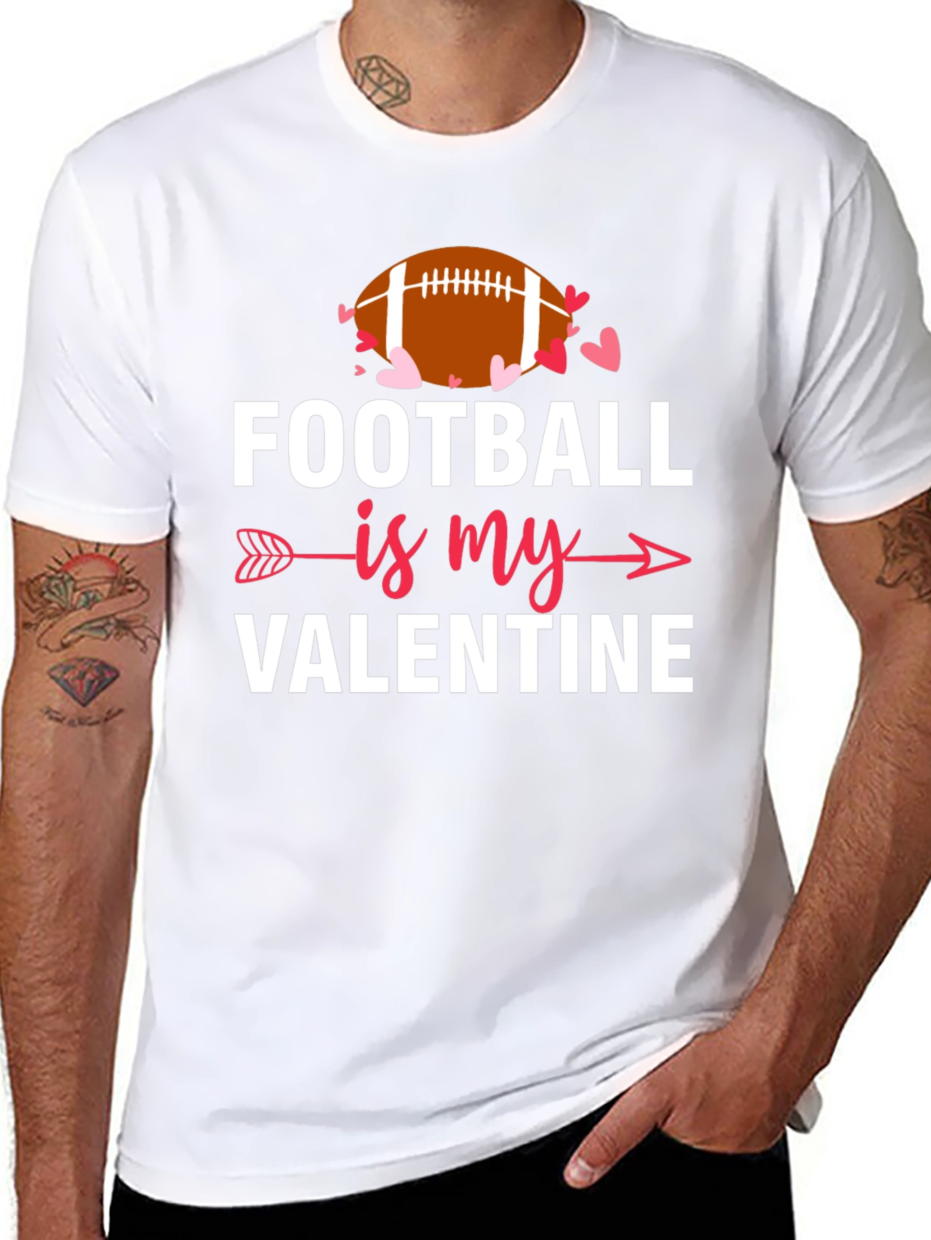 Football Is My Valentine T-Shirt - Unisex