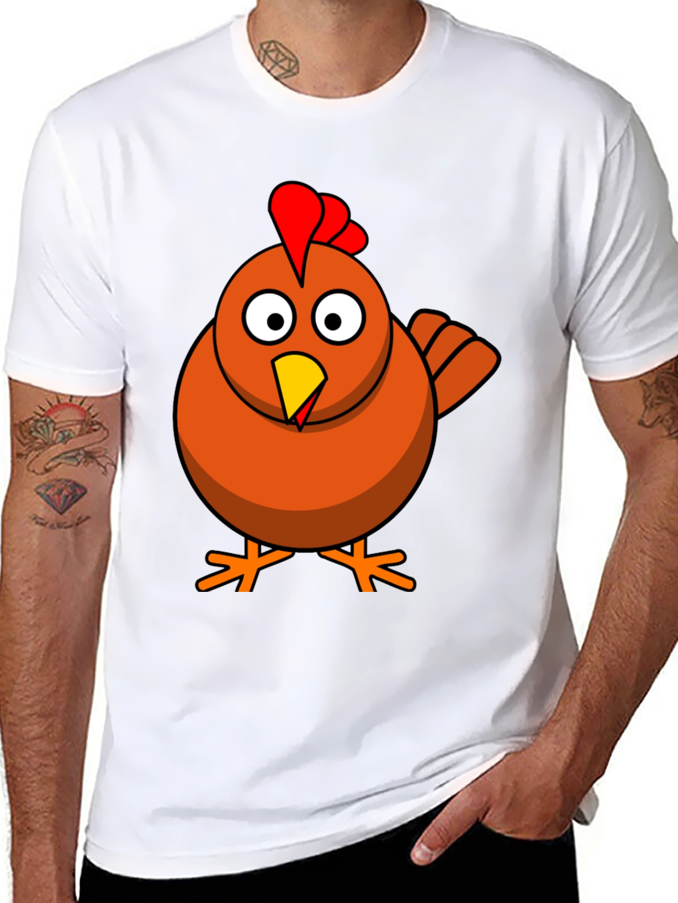 Funny Chicken Graphic T-Shirt