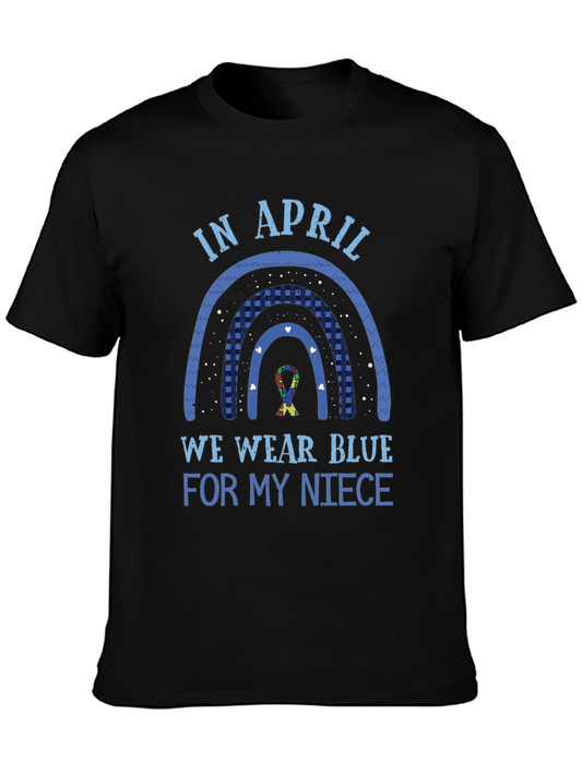 In April We Wear Blue For My Niece Autism Awareness T-Shirt