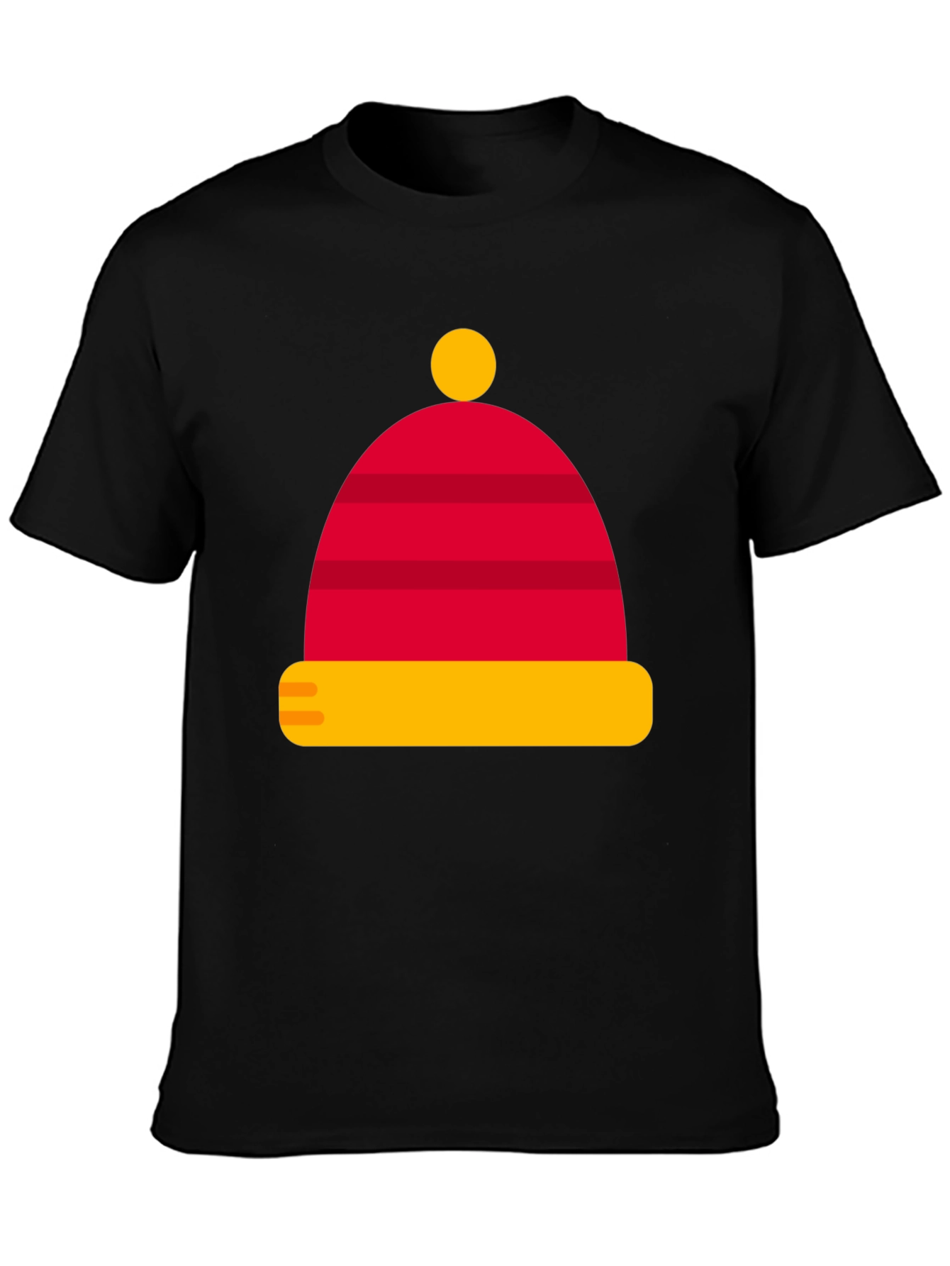 Festive Hat Graphic Tee - Soft Cotton Blend