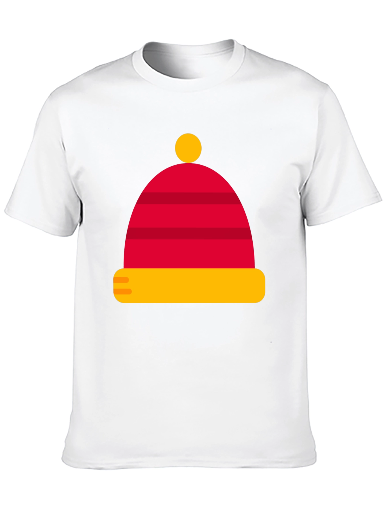 Festive Hat Graphic Tee - Soft Cotton Blend