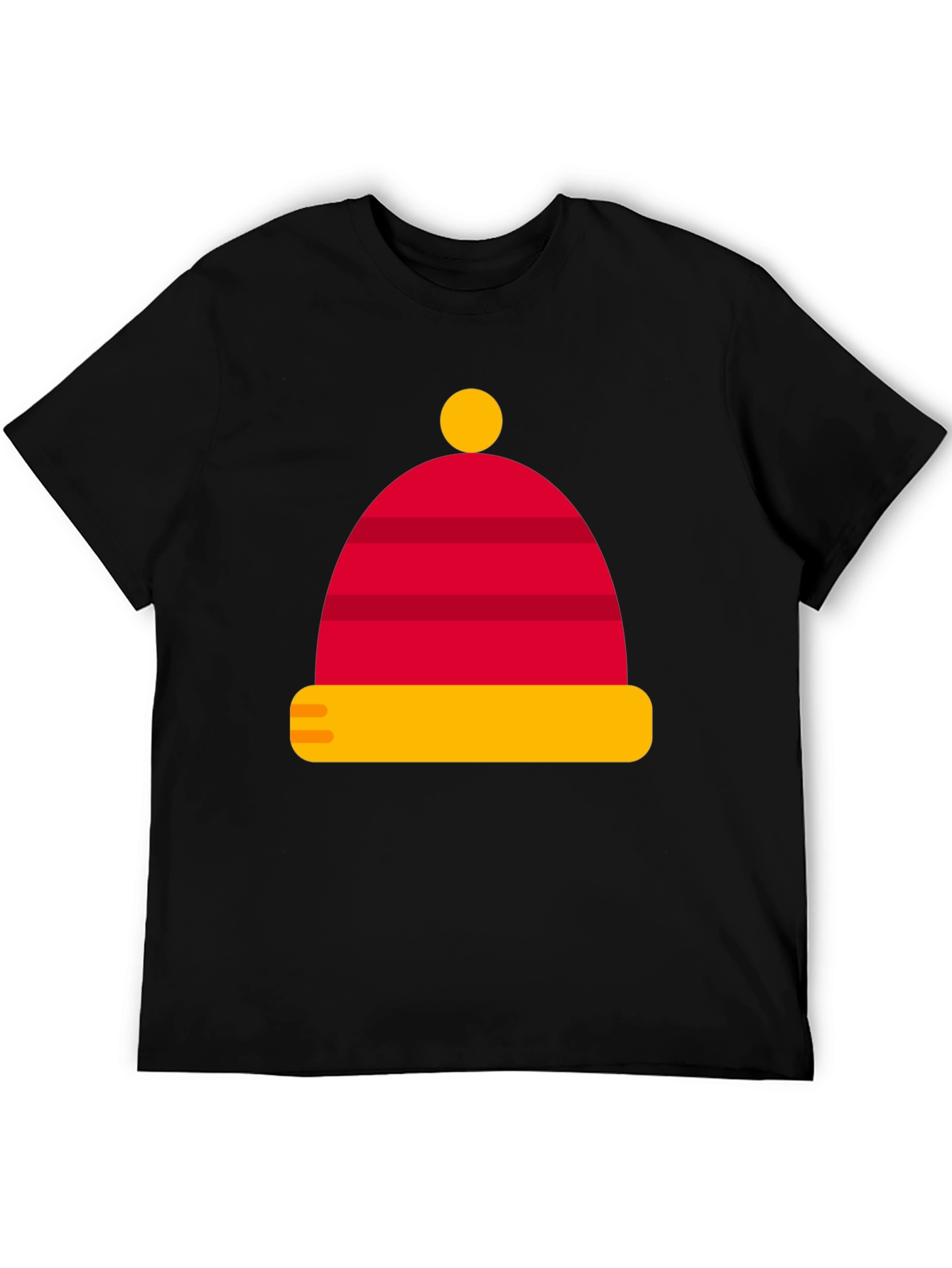 Festive Hat Graphic Tee - Soft Cotton Blend
