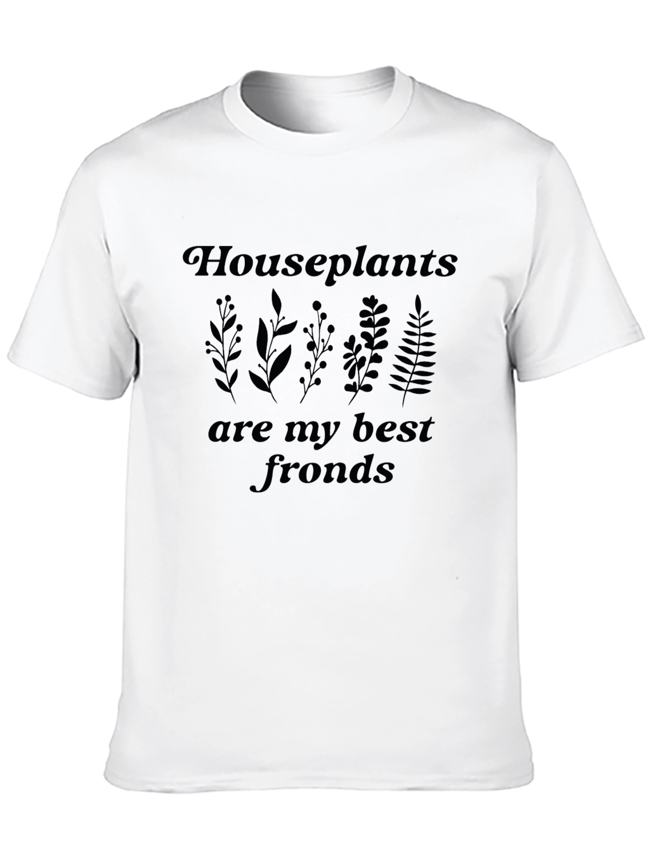 Houseplants Best Fronds Black Graphic Tee