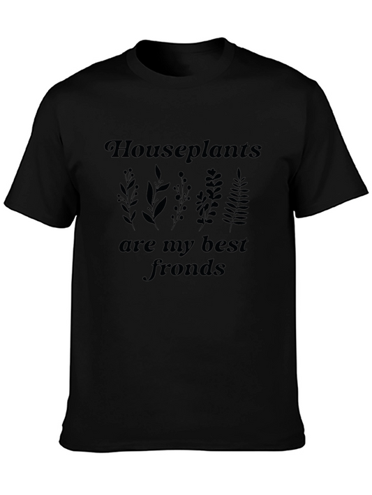 Houseplants Best Fronds Black Graphic Tee