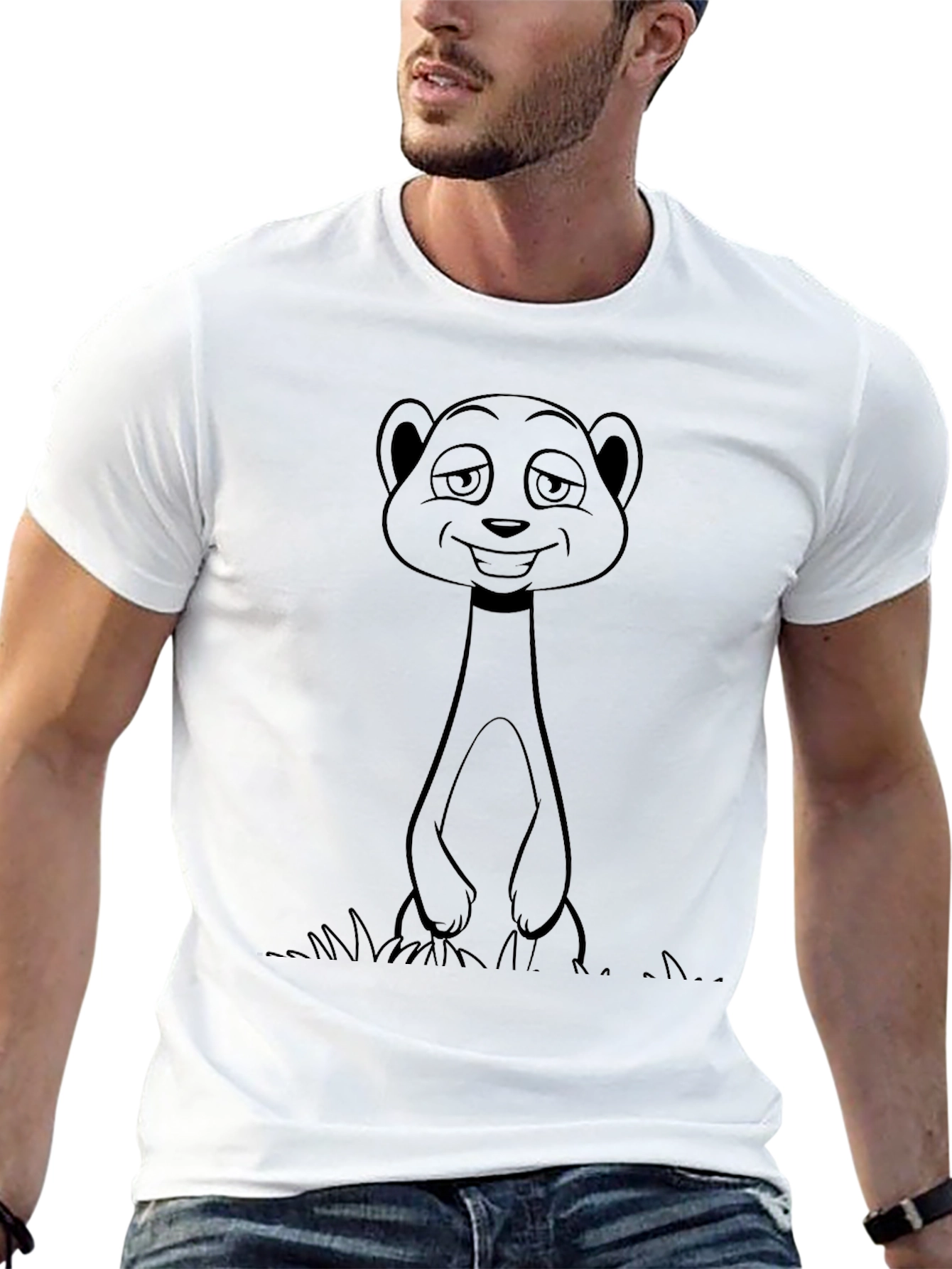Meerkat Graphic T-Shirt - Black